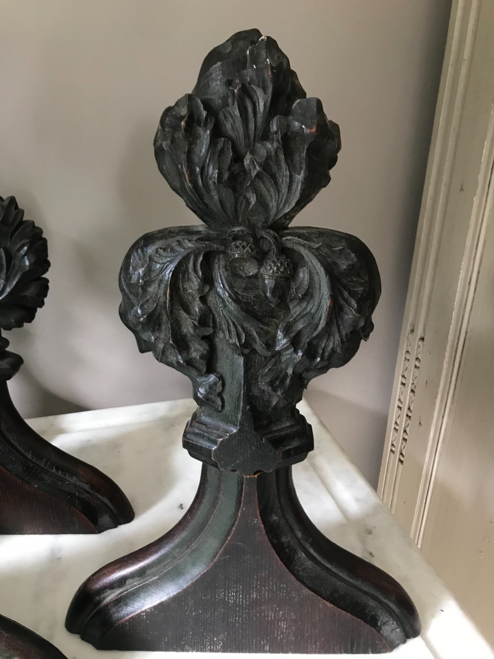 Victorian Carved Oak Acorn Poppy Head Church Carving View III