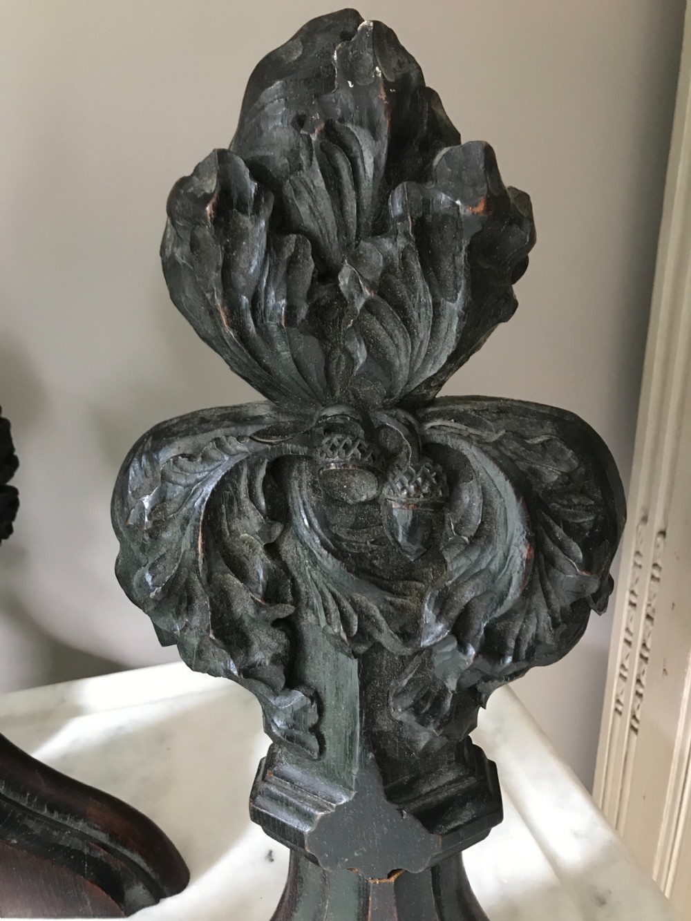 Victorian Carved Oak Acorn Poppy Head Church Carving View IV