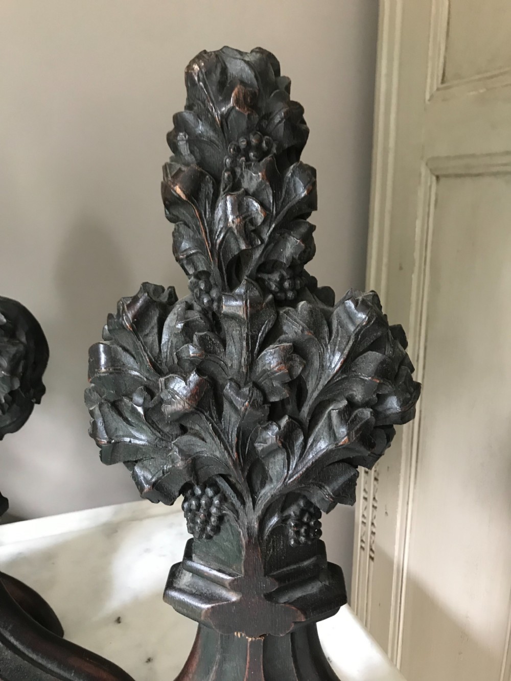 19th Century Church Poppy Pew End Carving  View II