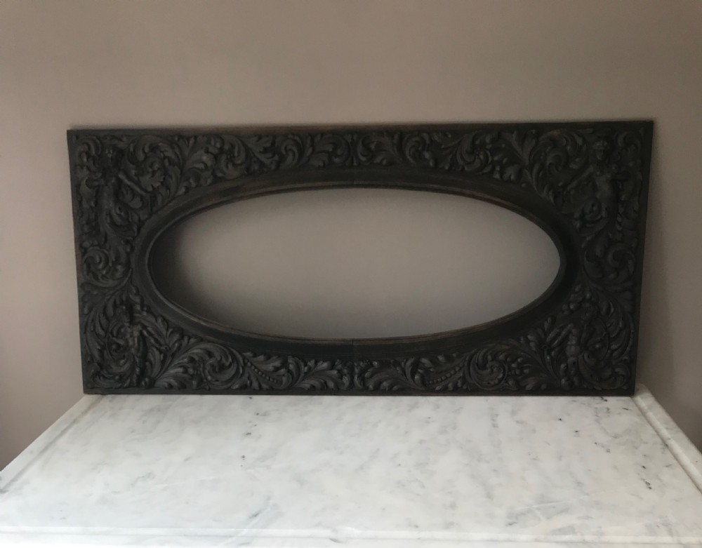19th Century Carved Oak Painting or Mirror Frame