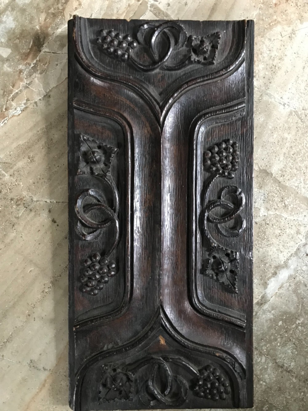 16th Century Carved Oak Parchemin Panel.