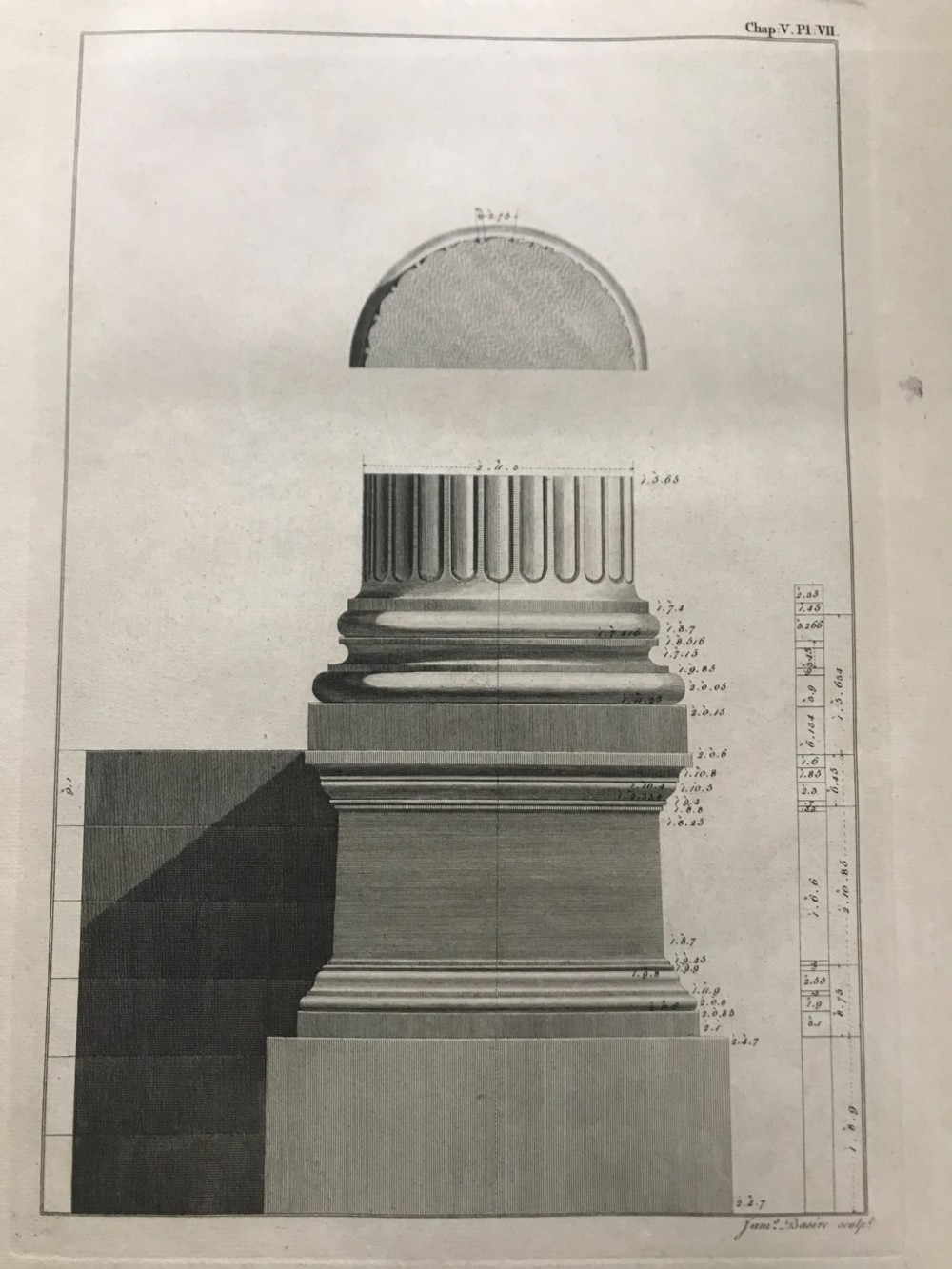 18TH CENTURY ARCHITECTURAL Engravings of the Temple of Jupiter View V