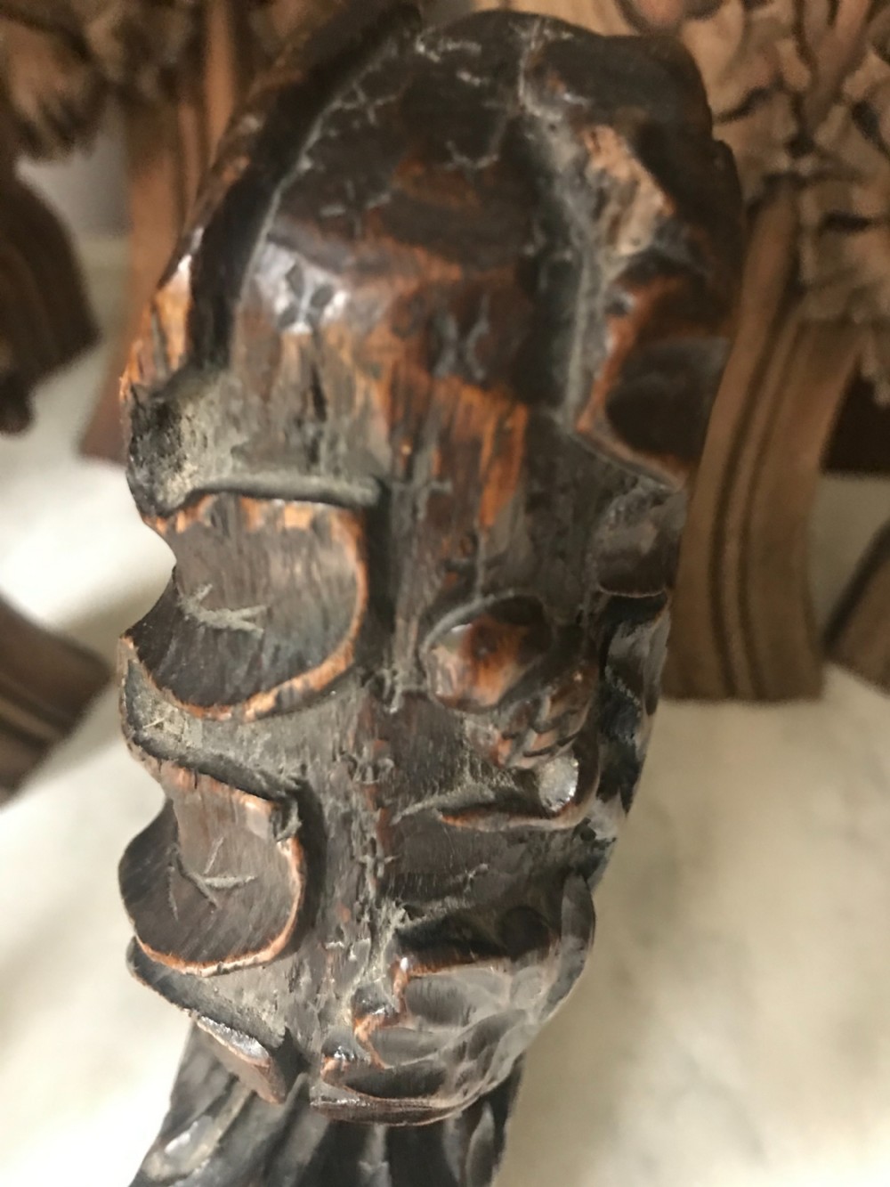 16th Century Church Carved Oak Poppy Finial View III