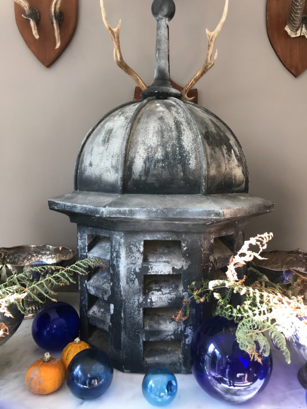Antique Architectural Garden Zinc Cupola View III