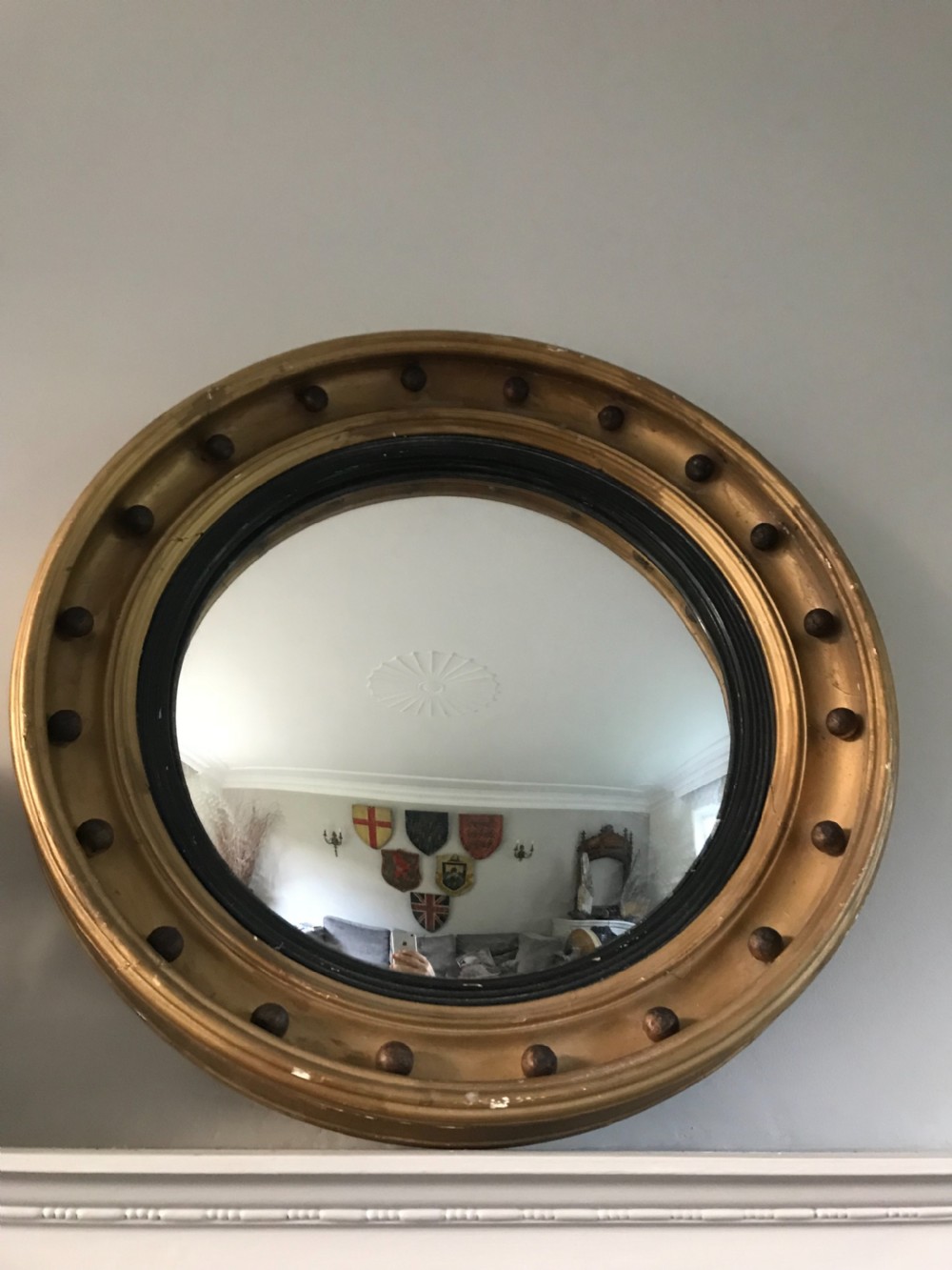 Regency Large Convex Bullseye Mirror View II