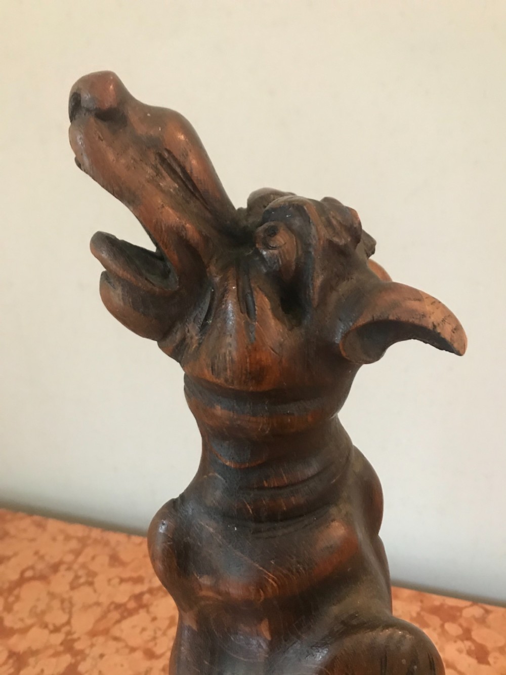 ANTIQUE 19th Century Carved Oak Gothic Gargoyle View II