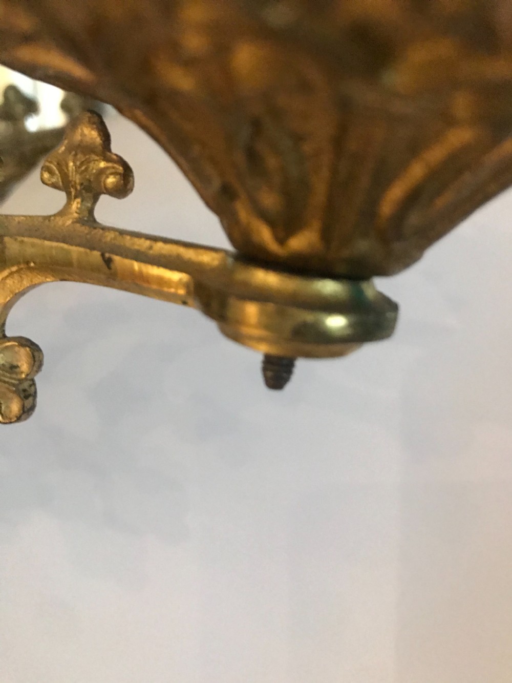 ANTIQUE Gothic Church Candelabra View III