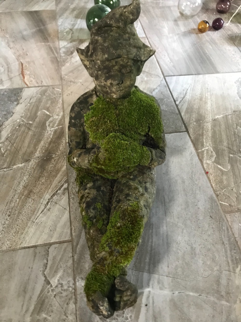 Antique Large Garden Stone Pixie
