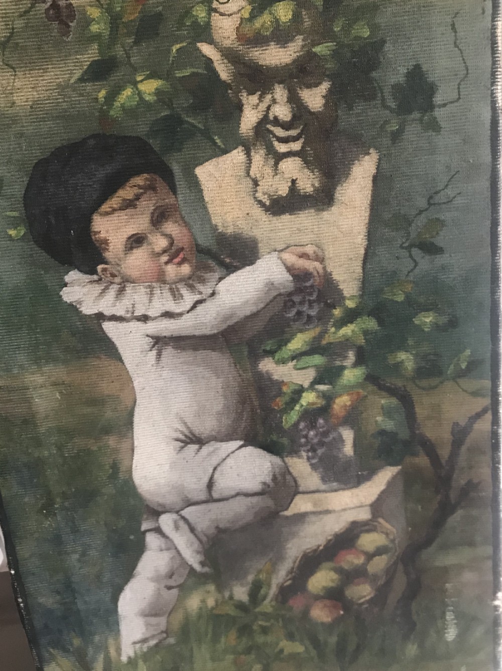 ANTIQUE French Bacchus Oil Painting  View II