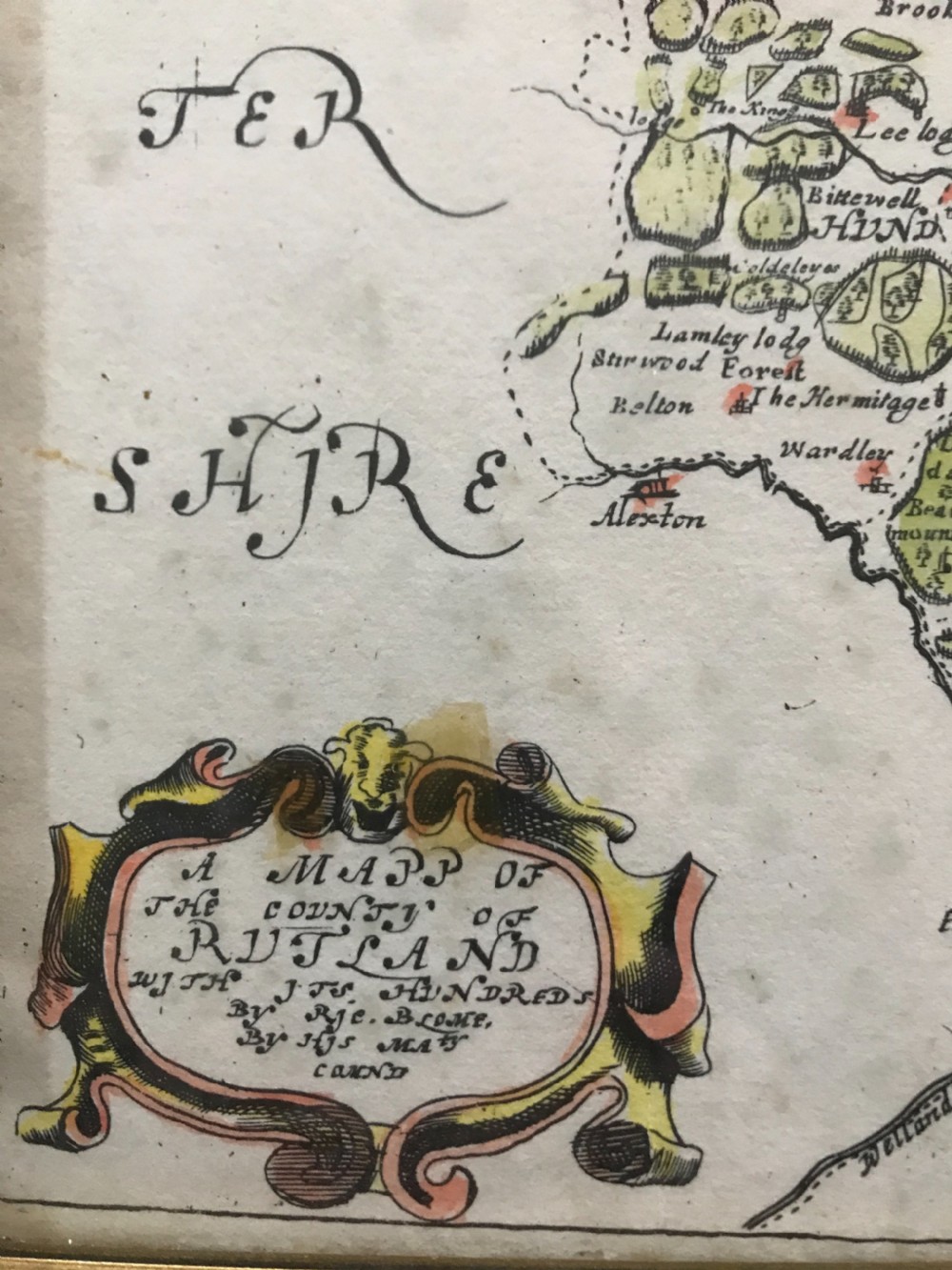 17th Century Map of County of Rutland View III