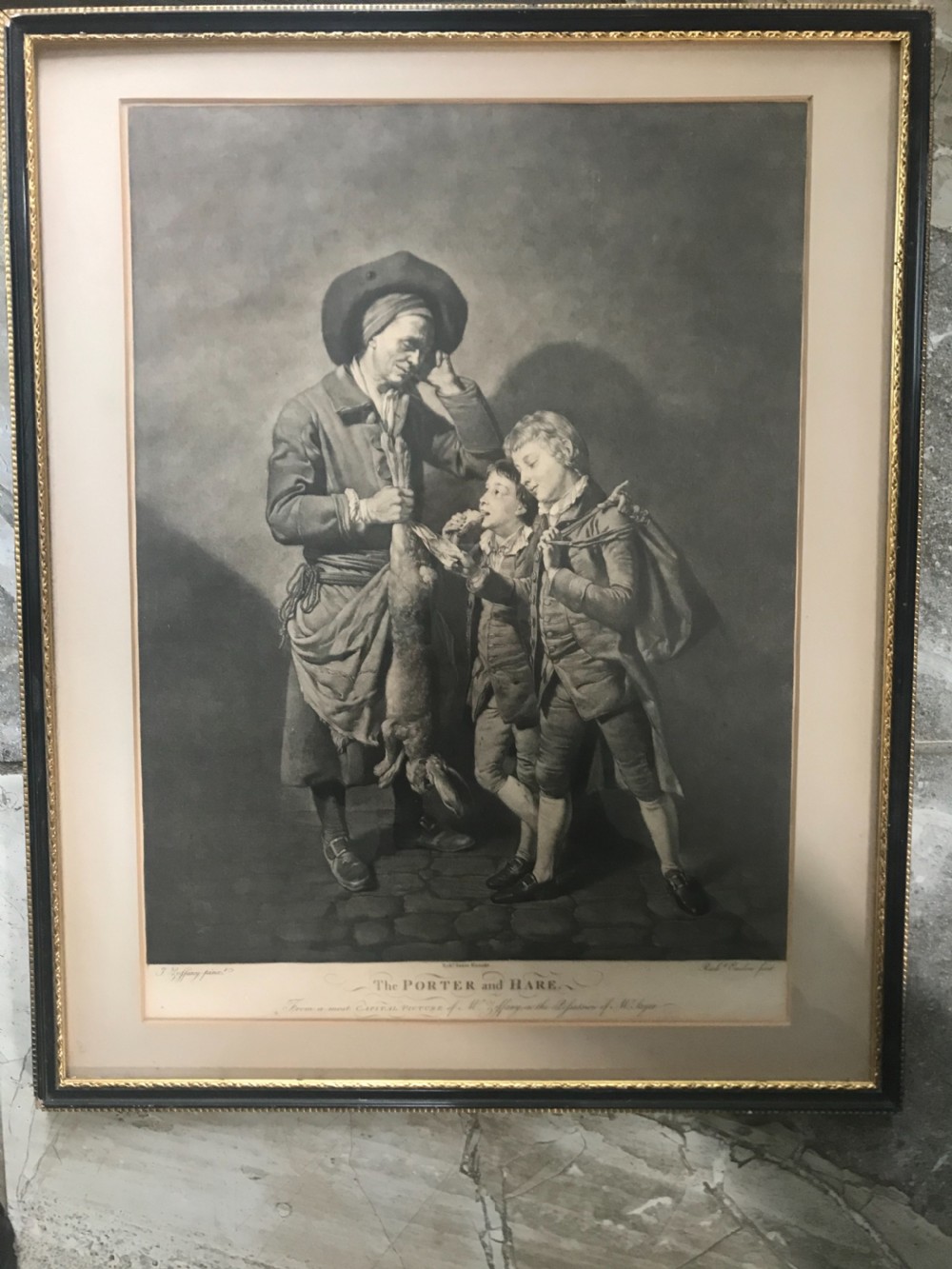 18th Century Mezzotint The Porter and The Hare Plus and The Mortalist