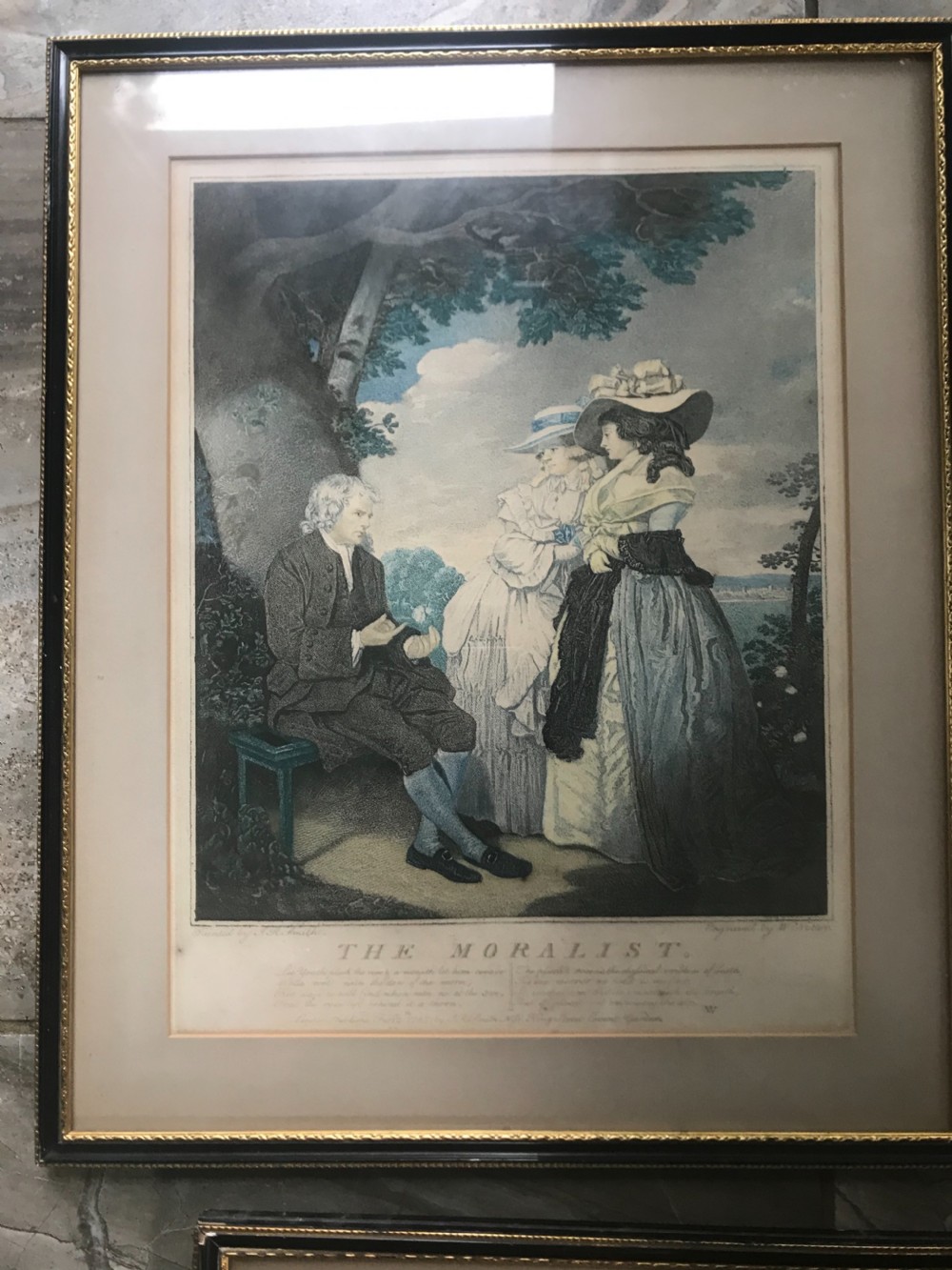 18th Century Mezzotint The Porter and The Hare Plus and The Mortalist View III