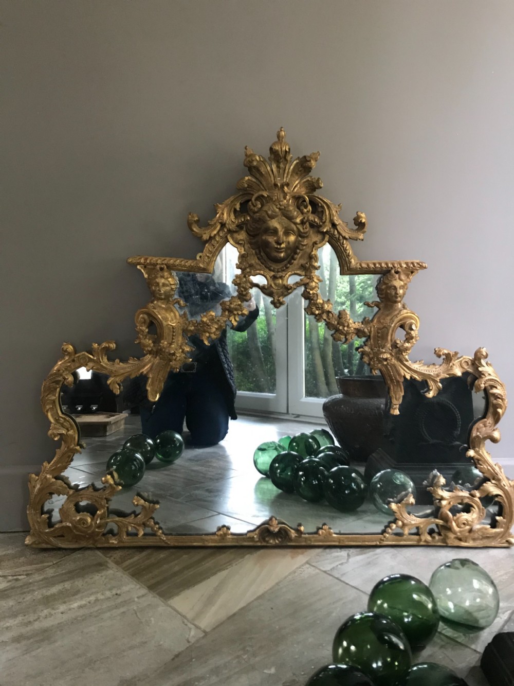 18th Century Mirror Giltwood CHIPPENDALE Style Mirror with Provenance