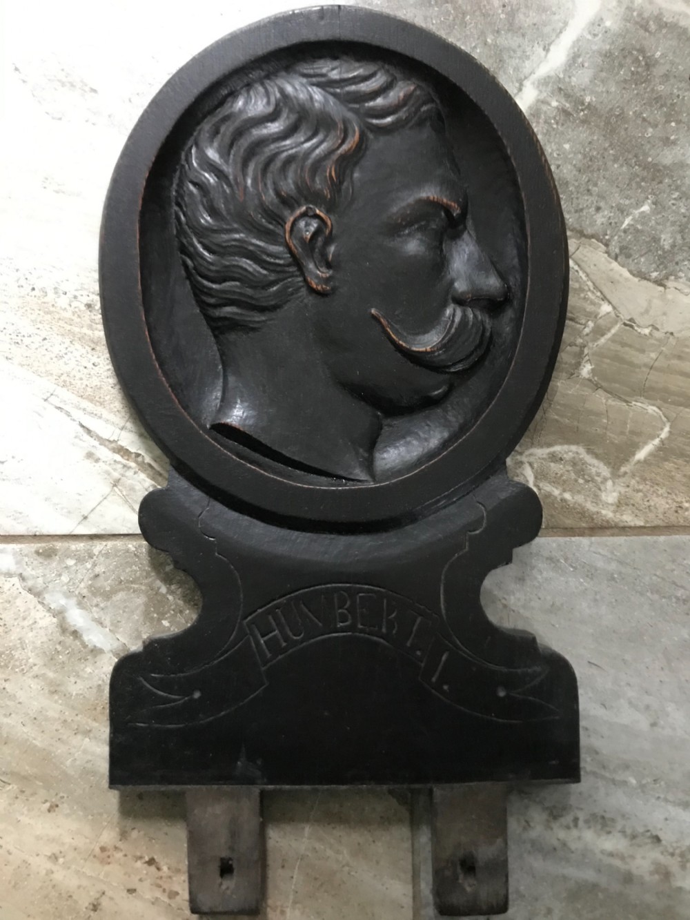 Umerto I King of Italy 19th Century Carved Chair Back Panel