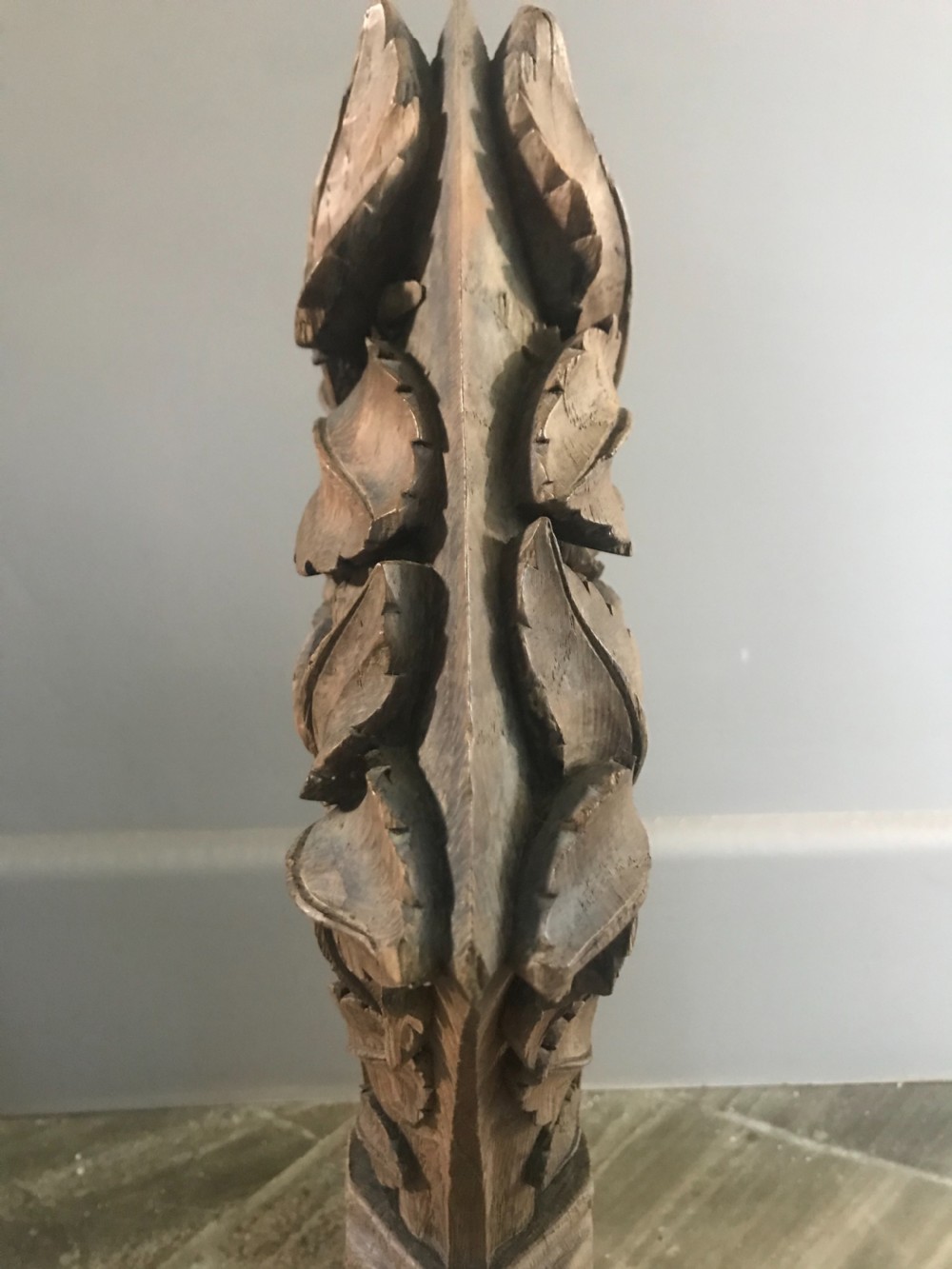 18th Century Carved Oak Tudor Rose Panel View IV