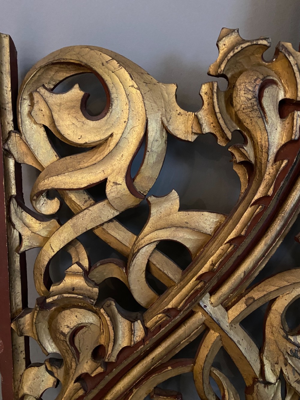 19th Century Gothic Revival Church Celtic Gilt Panel View II