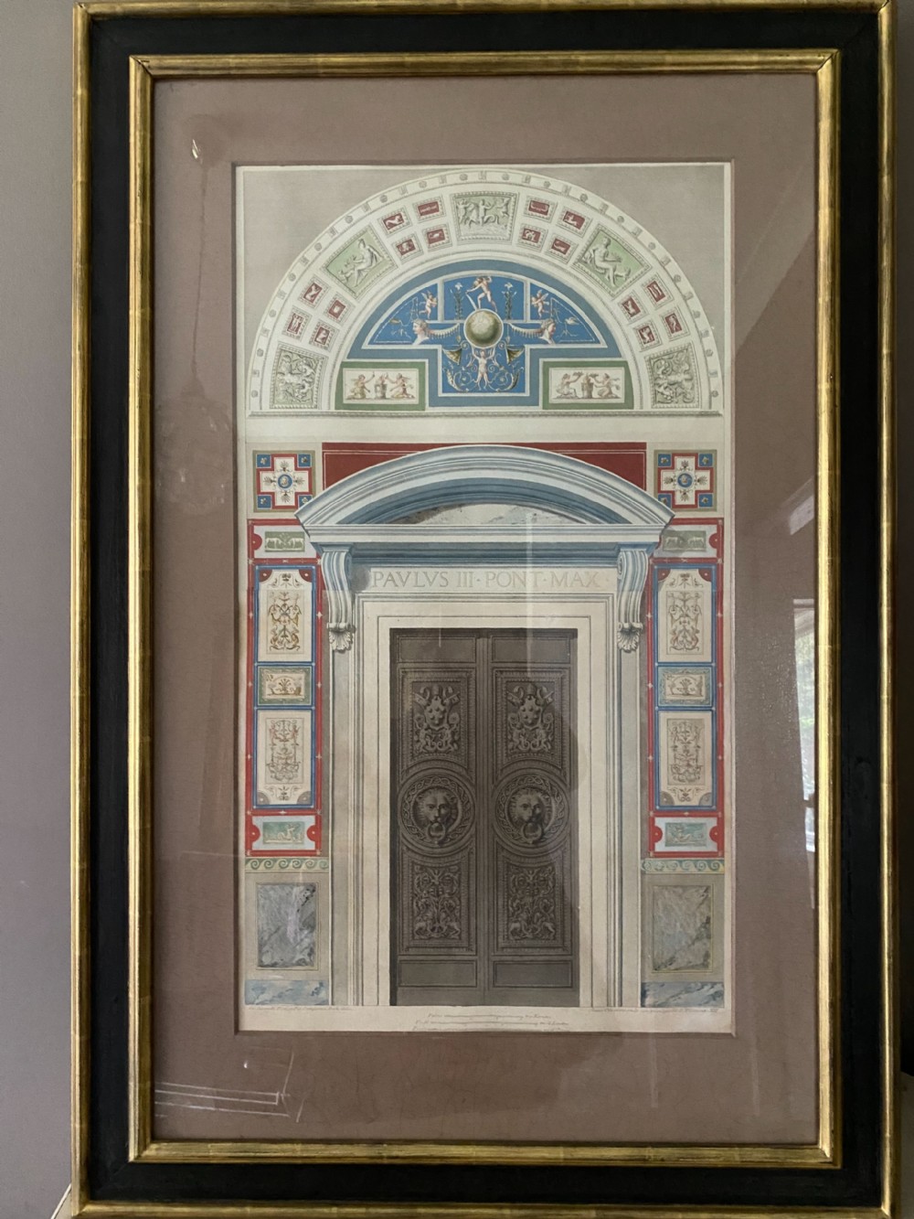 18TH CENTURY ENGRAVING Vatican Doorway Gaetano Savorelli
