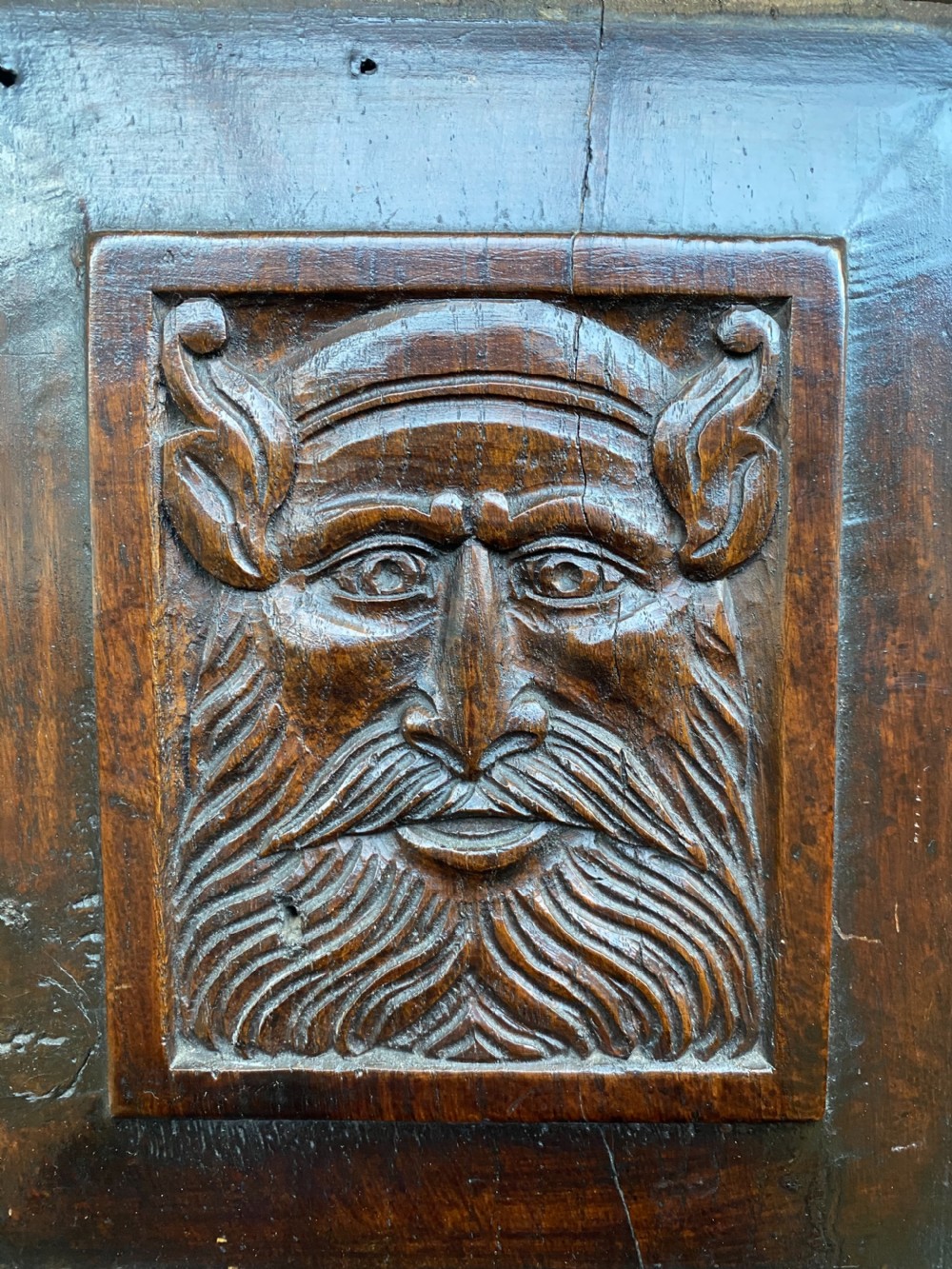 19th Century Carved Ok Grotesque Panel
