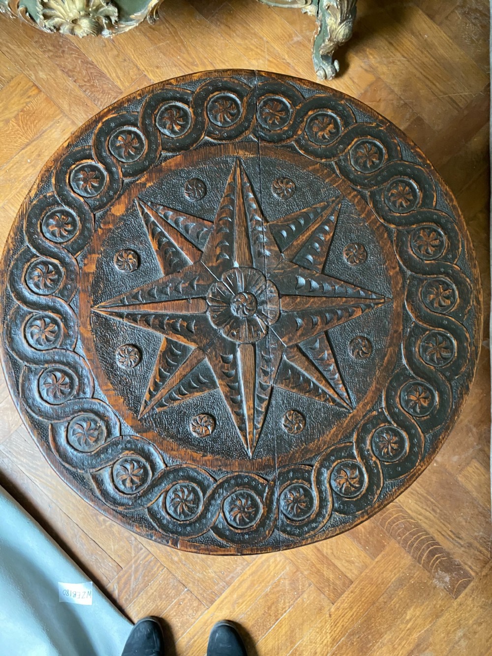 19th Century Carved Oak Gypsy Fortune Teller Table View II