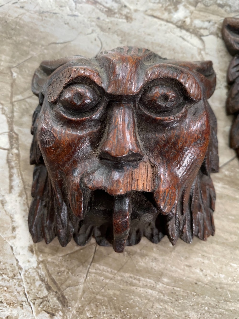 18TH CENTURY CEILING GARGOYLE BOSS X 2 View II