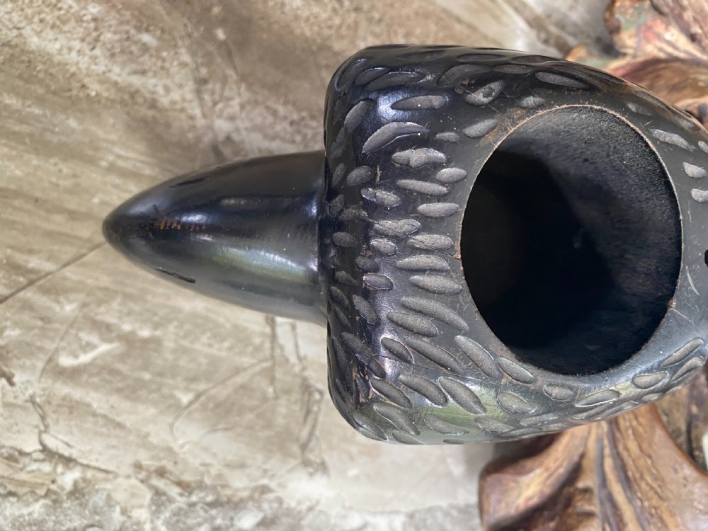 Carved Black Forest EAGLE Wall Mount Glass Eyes View V