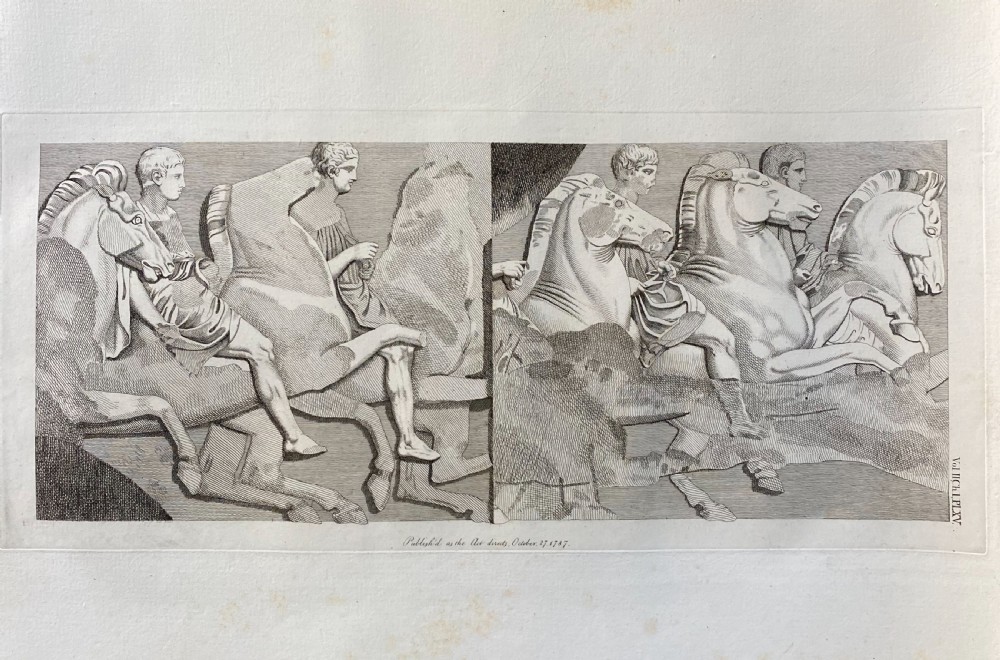 18th Century Engraving Panathenic Procession Antiquities of Athens