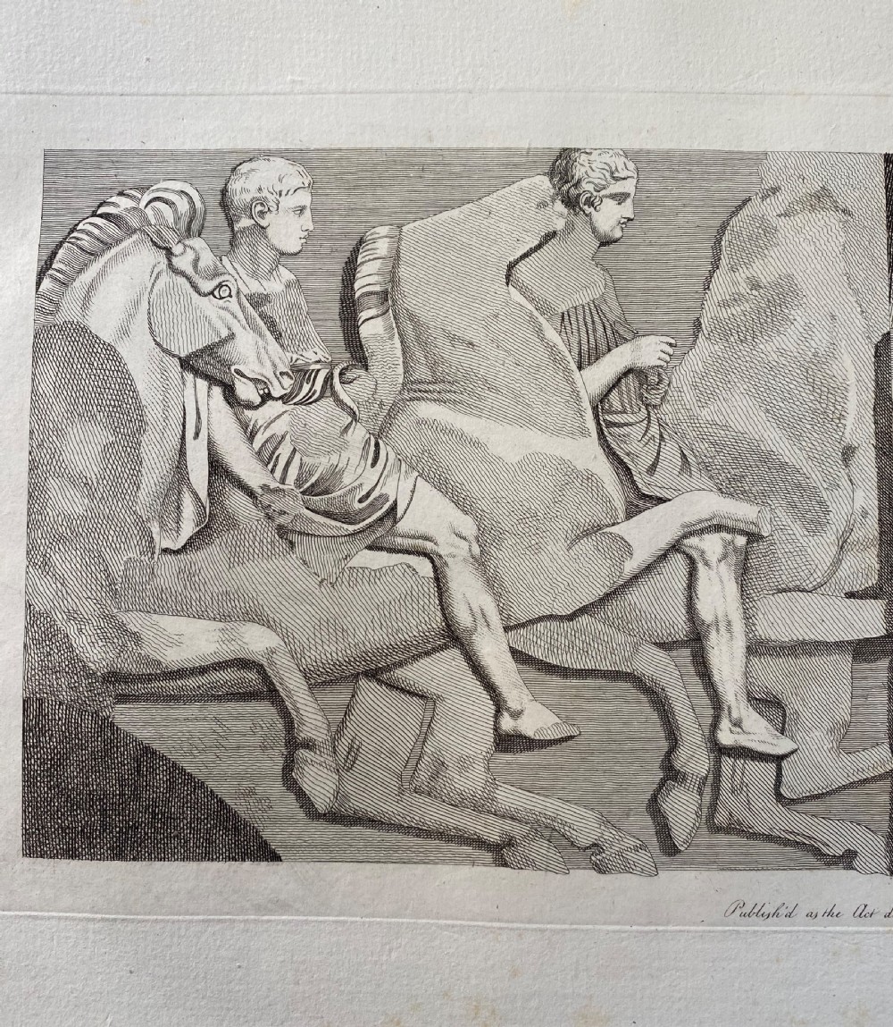 18th Century Engraving Panathenic Procession Antiquities of Athens View III