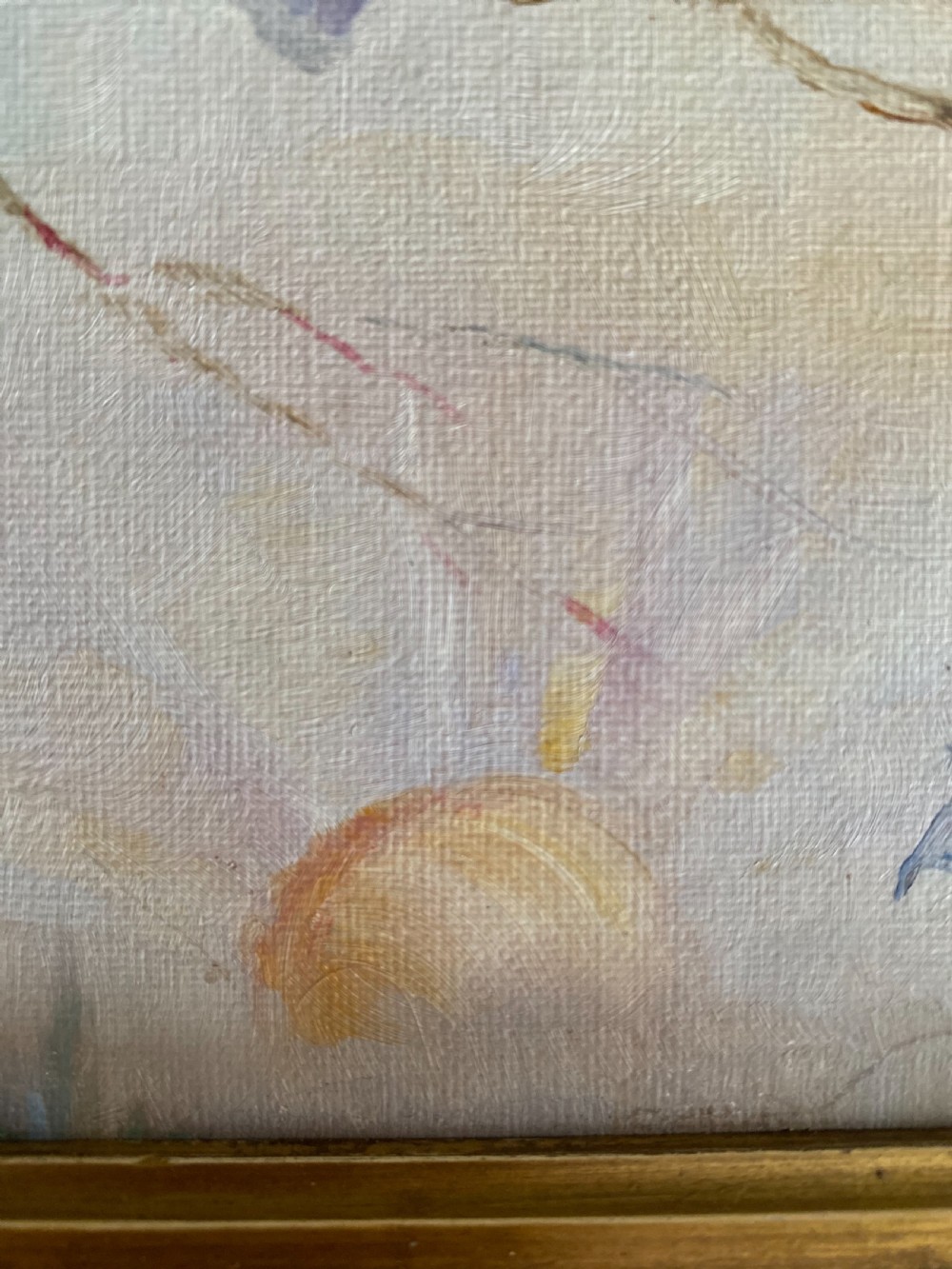 Arts Crafts Oil Painting Cherubs and Owls View IV
