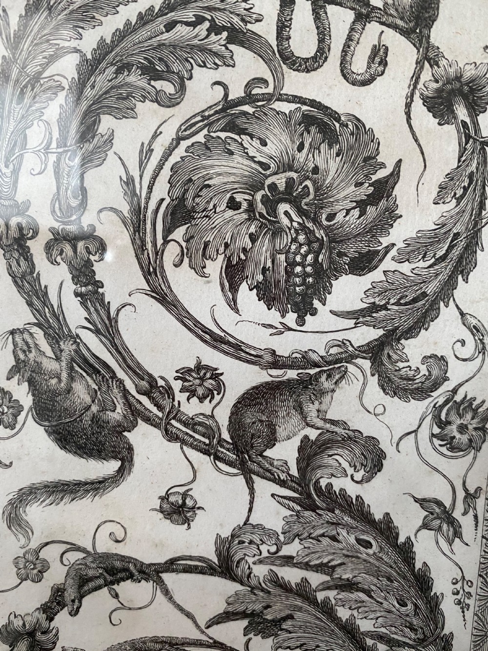 Large 18th Century Engraving by Ottaviani Of Raphael Vatican Loggie Plate V View III