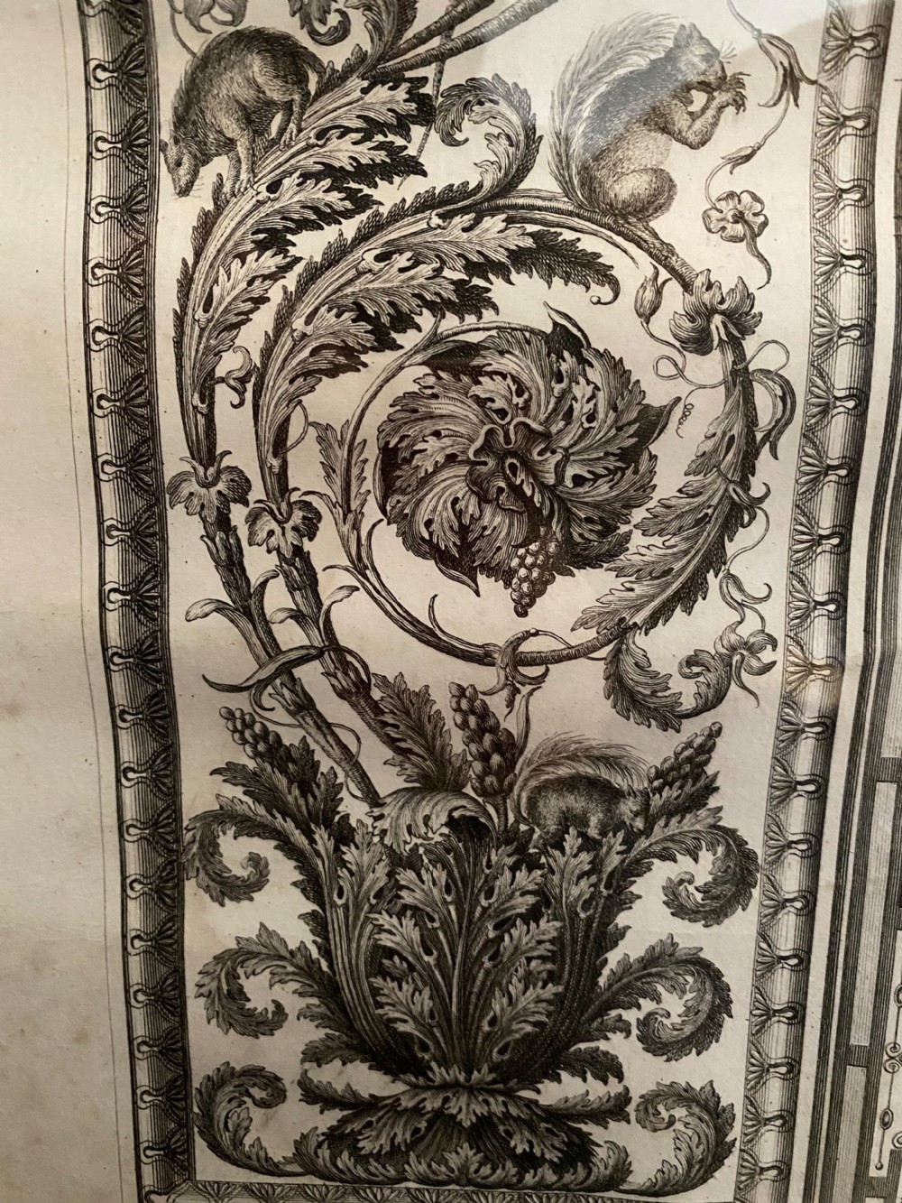 Large 18th Century Engraving by Ottaviani Of Raphael Vatican Loggie Plate V View VI