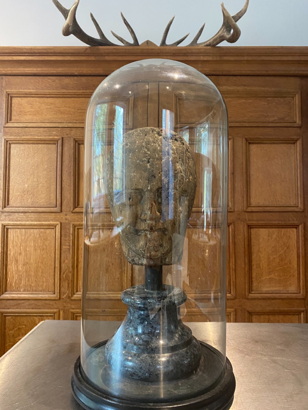 18th Century Carved Wooden Milliners Head  View IV