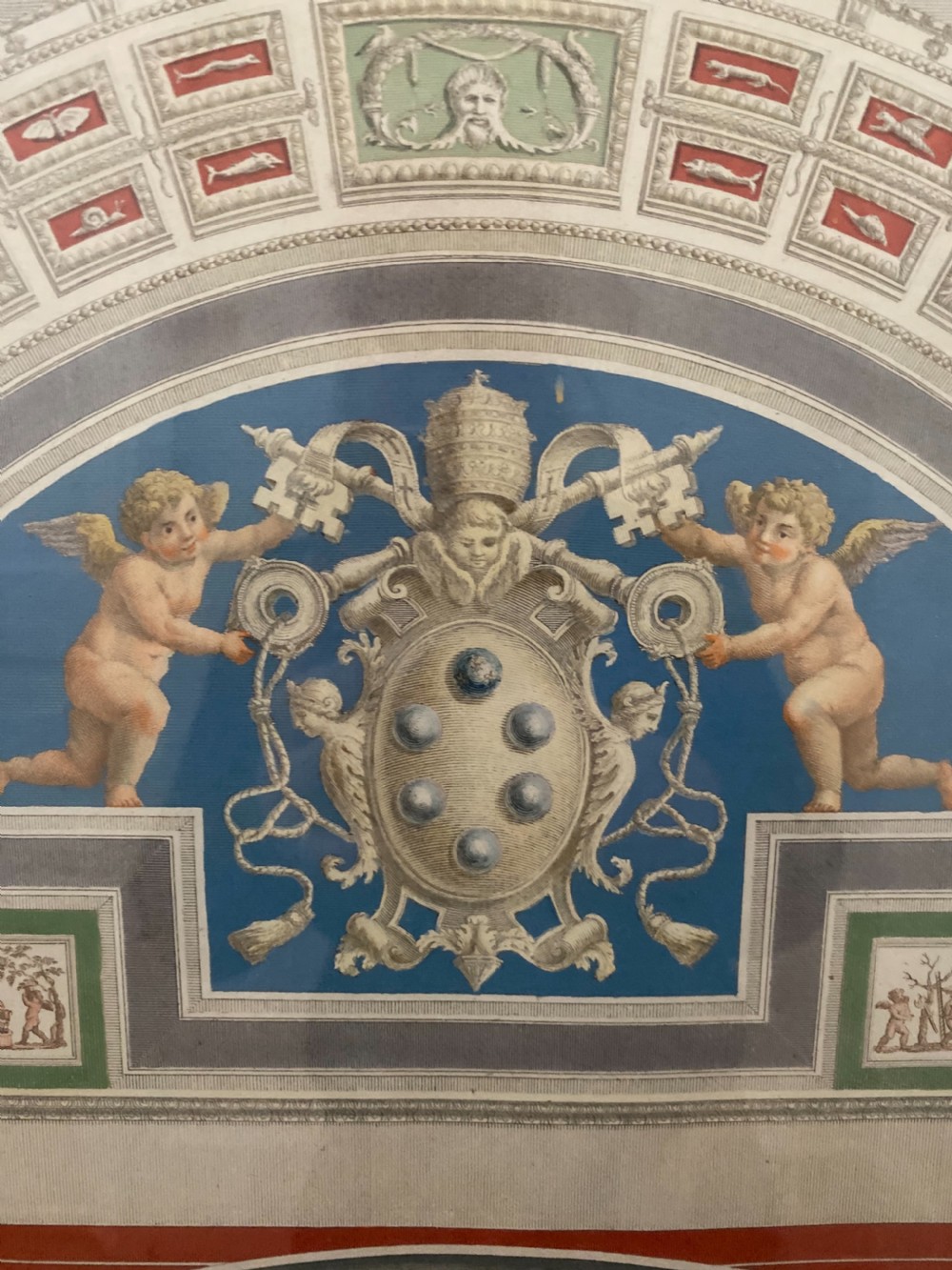 18th Century Engraving Doorway of the Vatican Savorelli & Camporesi View II