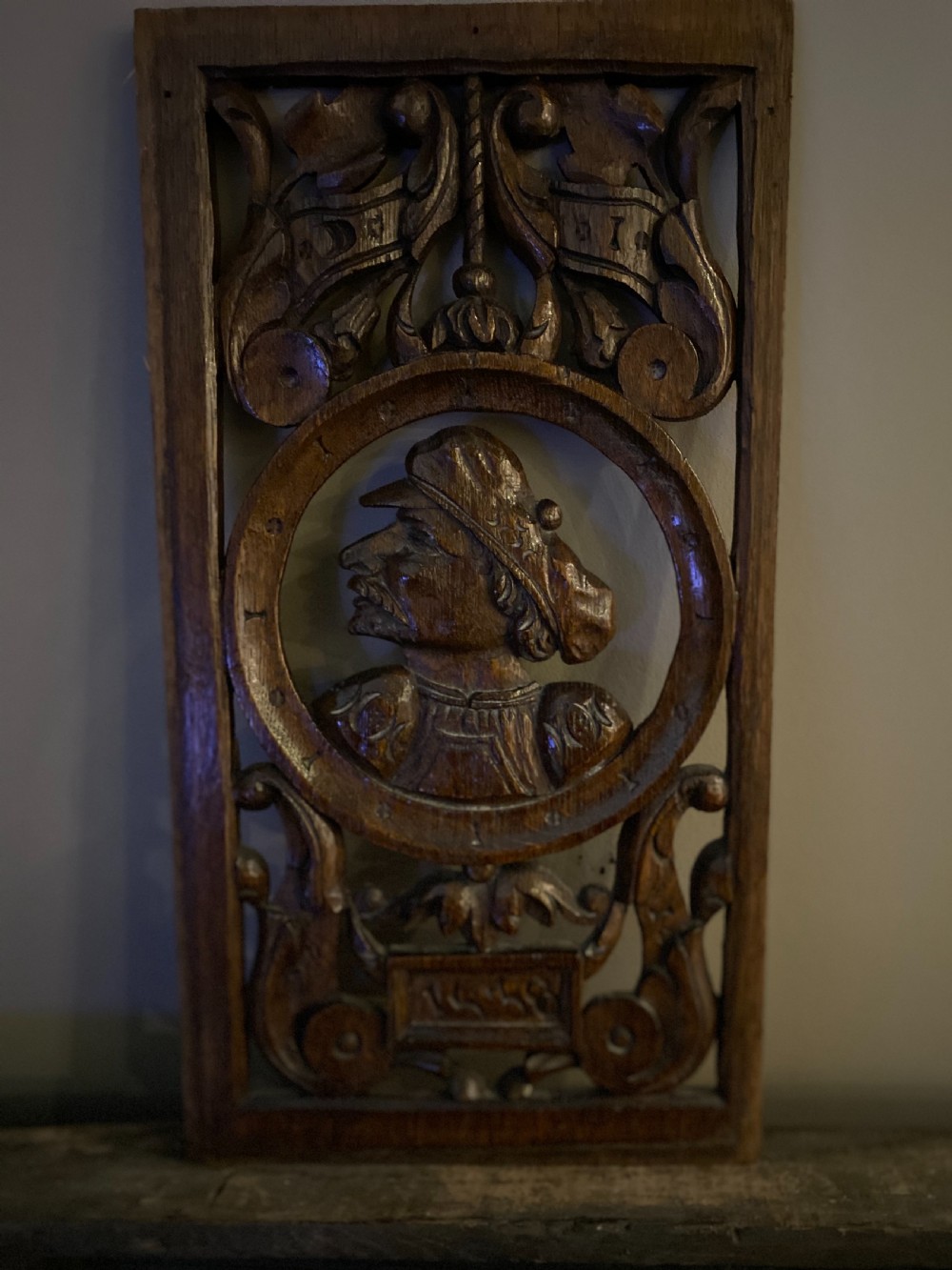 16th Century Carved Oak Pierced Panel 