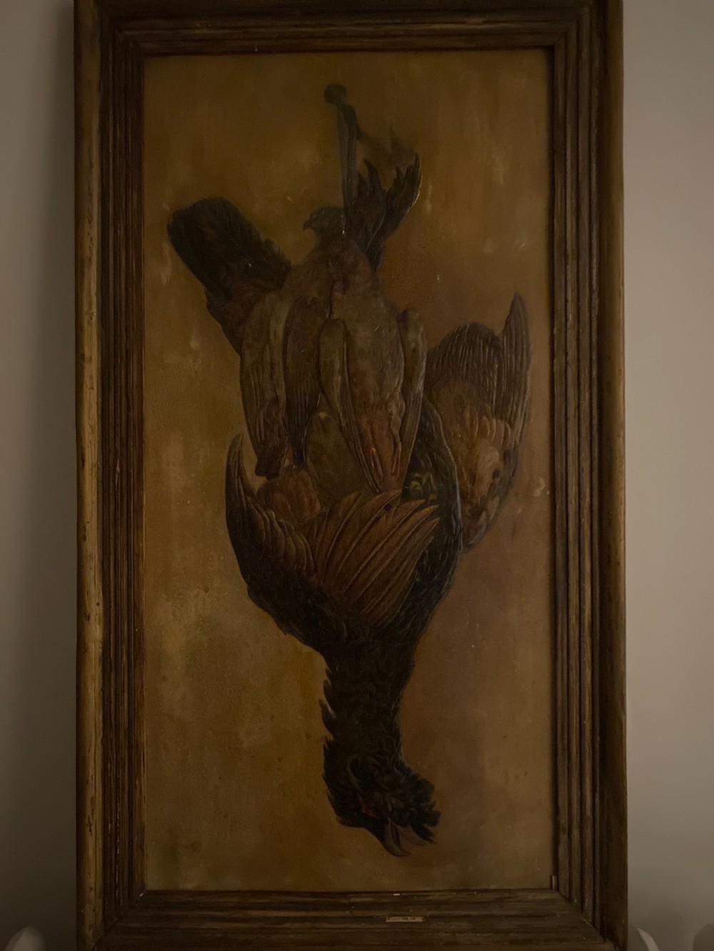 Victorian Embossed Chromolithograph Hanging Birds 