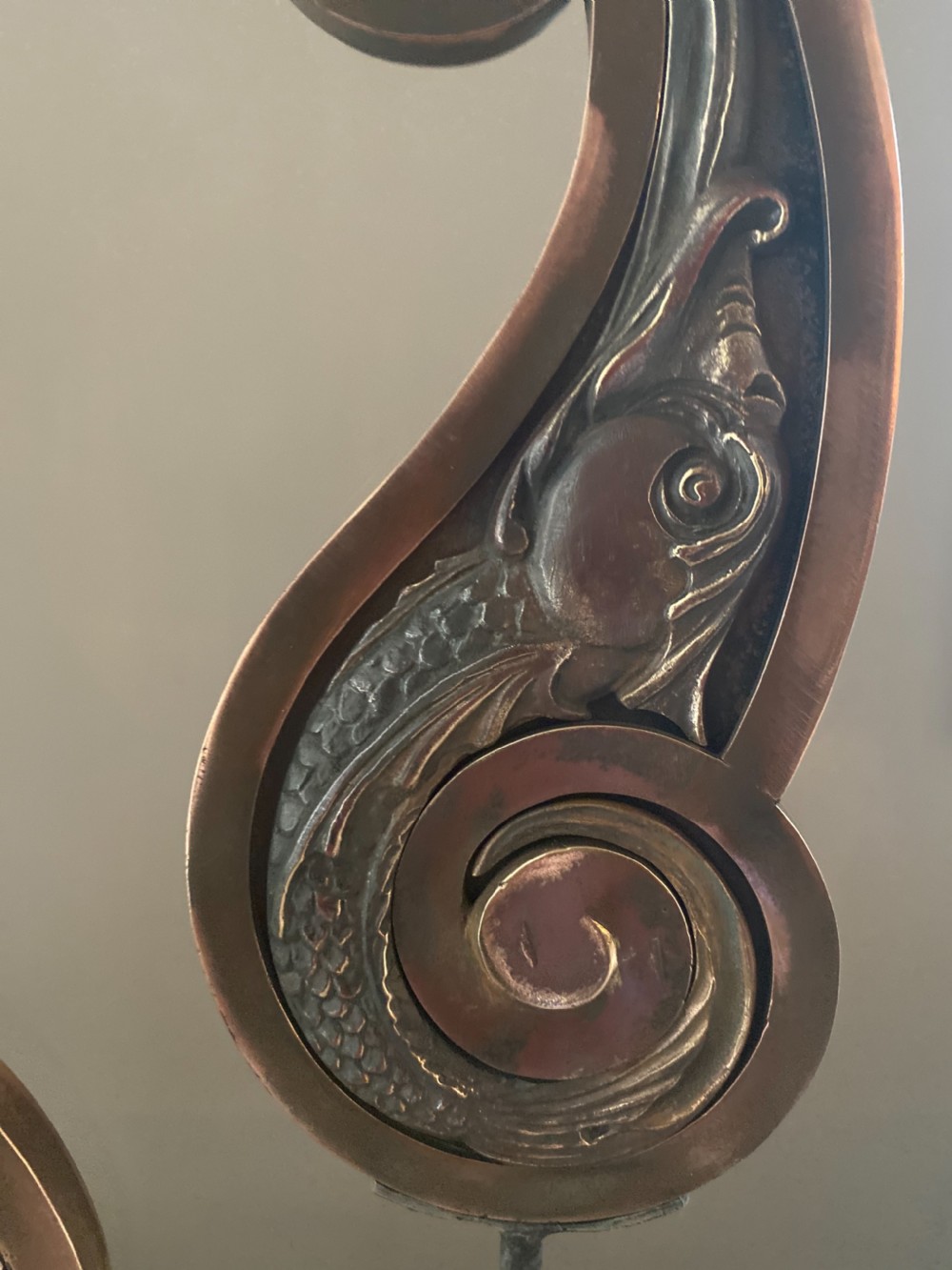 19th Century Architectural Bronze / Brass Sea Serpents View III
