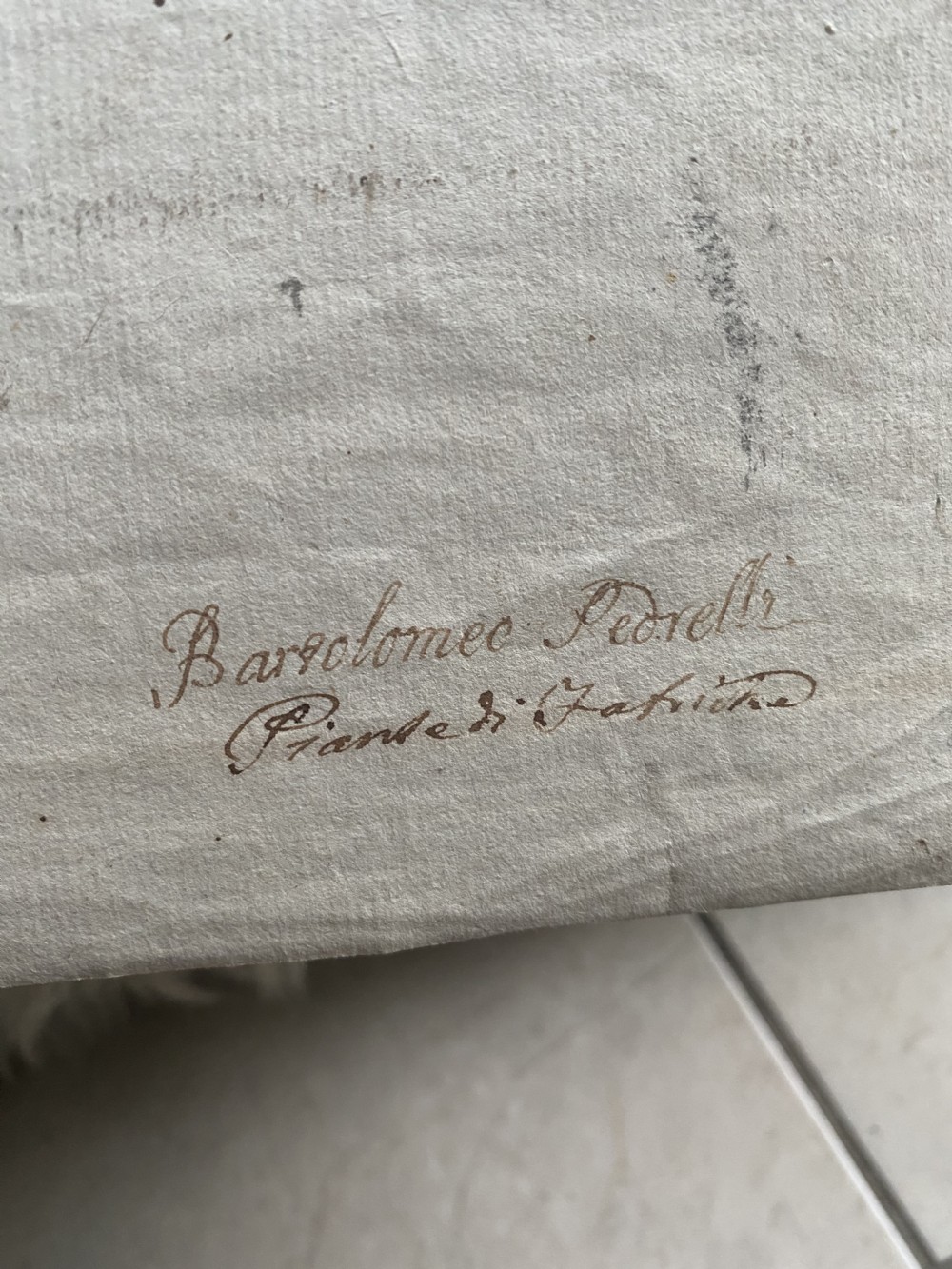 Rare Pen & Ink 17th Century Italian Architectural Palazzo Drawing Grand Tour View III