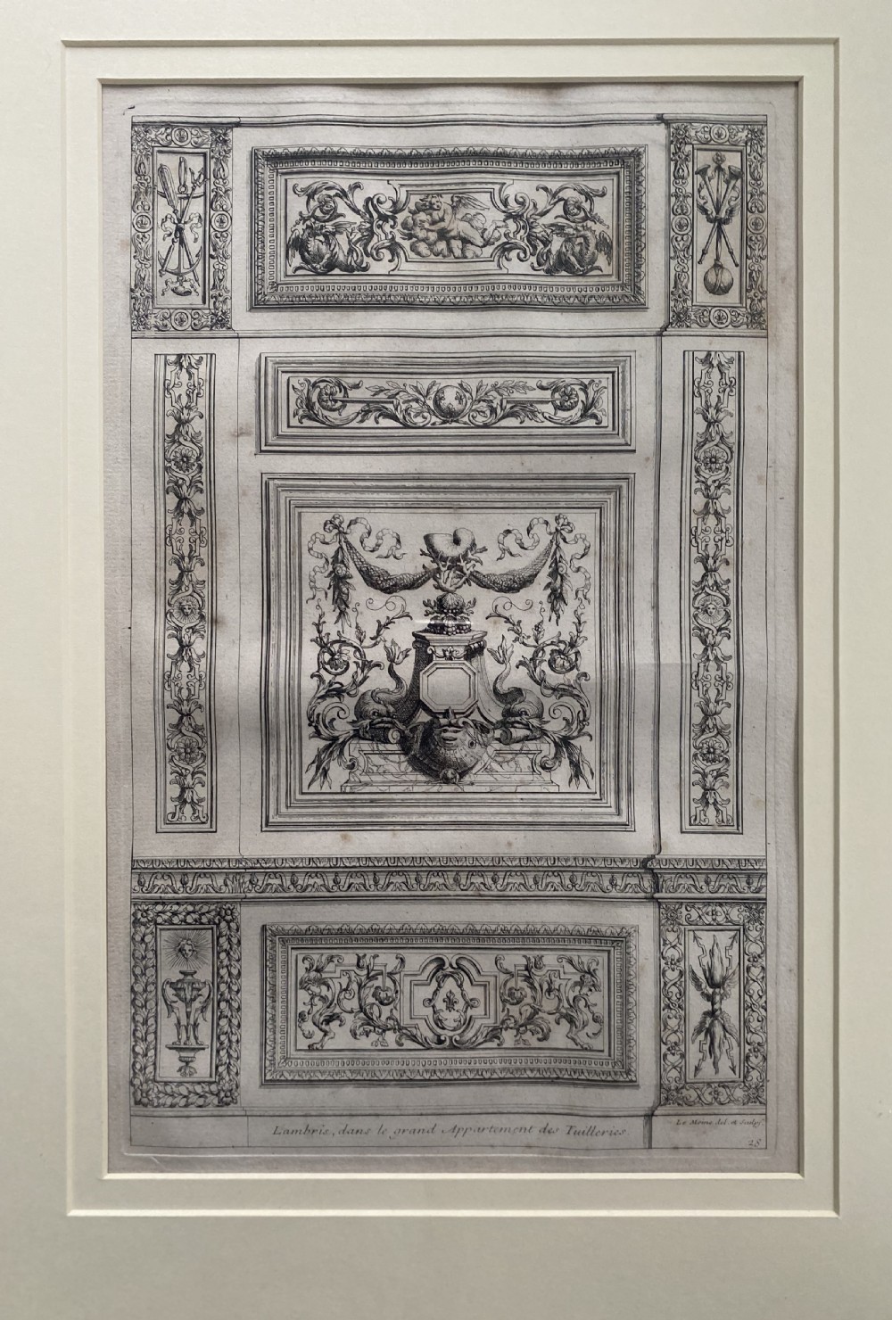 LARGE 18th Century Engravings Palais des Tuileries X 4 Chaveau Francois View III