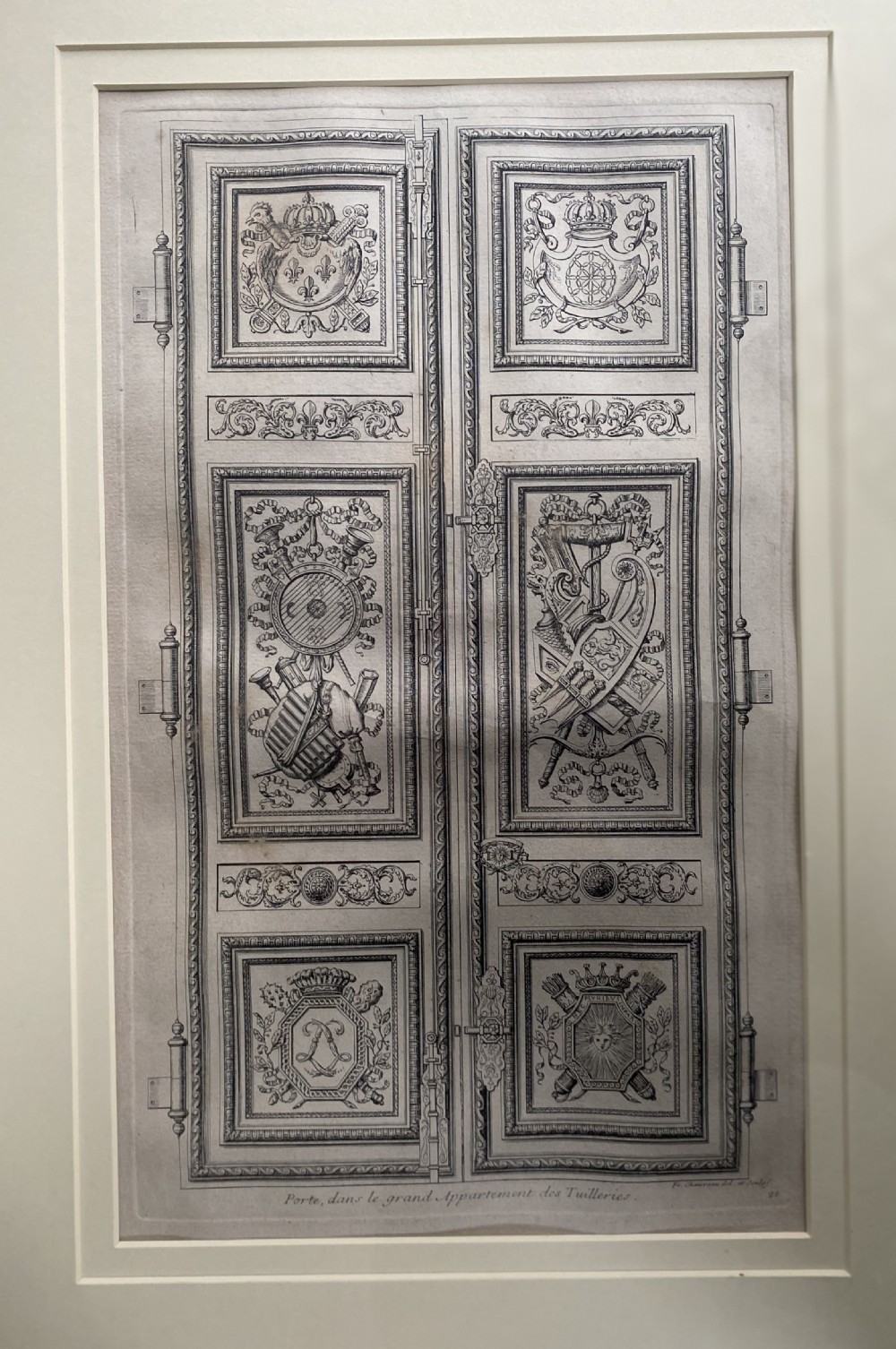 LARGE 18th Century Engravings Palais des Tuileries X 4 Chaveau Francois View V