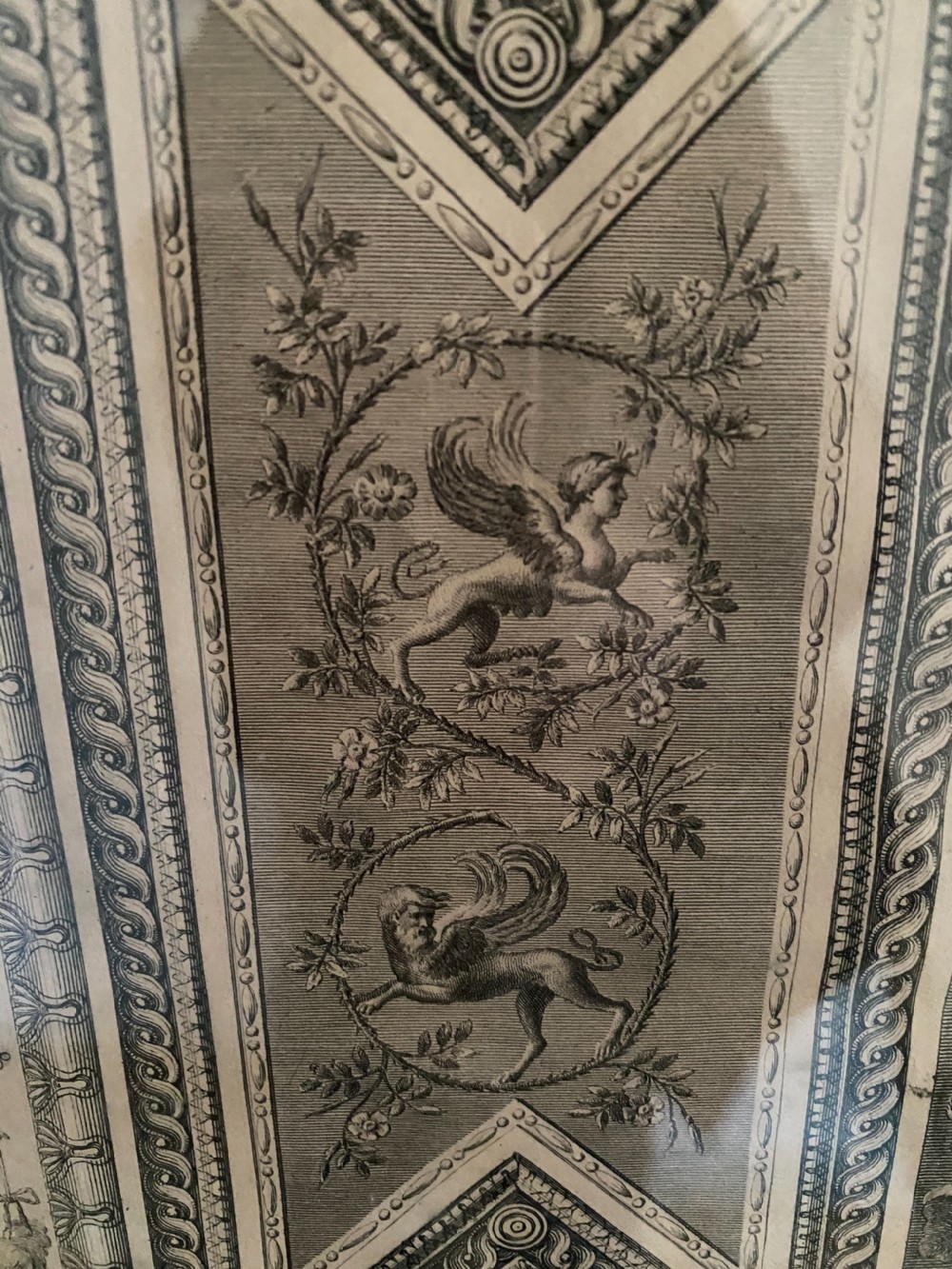 18th Century Engraving by Ottaviani ENGRAVING Vatican Loggie View II
