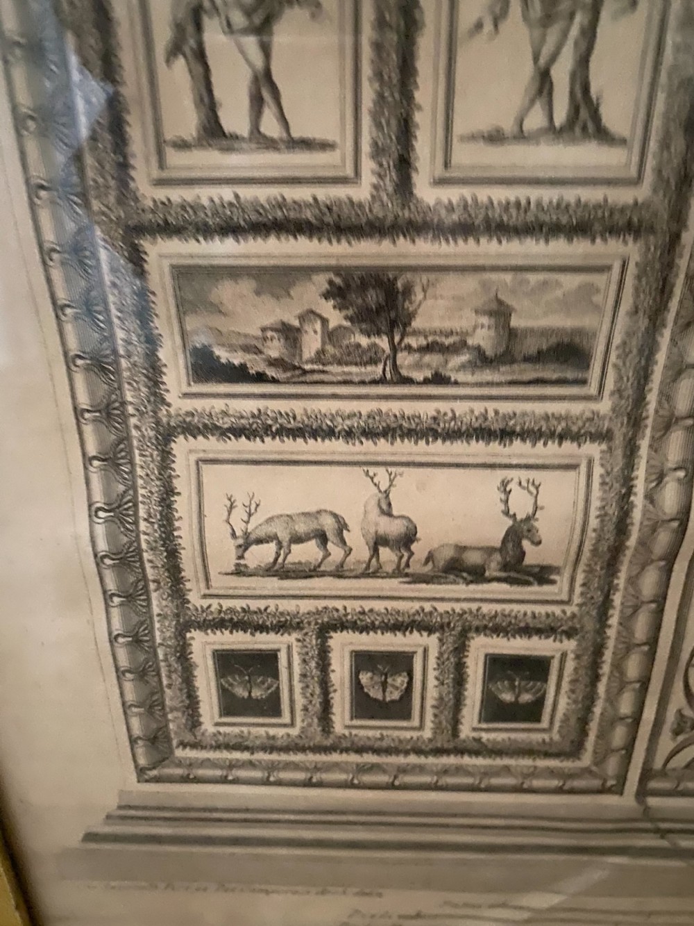 18th Century Engraving by Ottaviani ENGRAVING Vatican Loggie View III