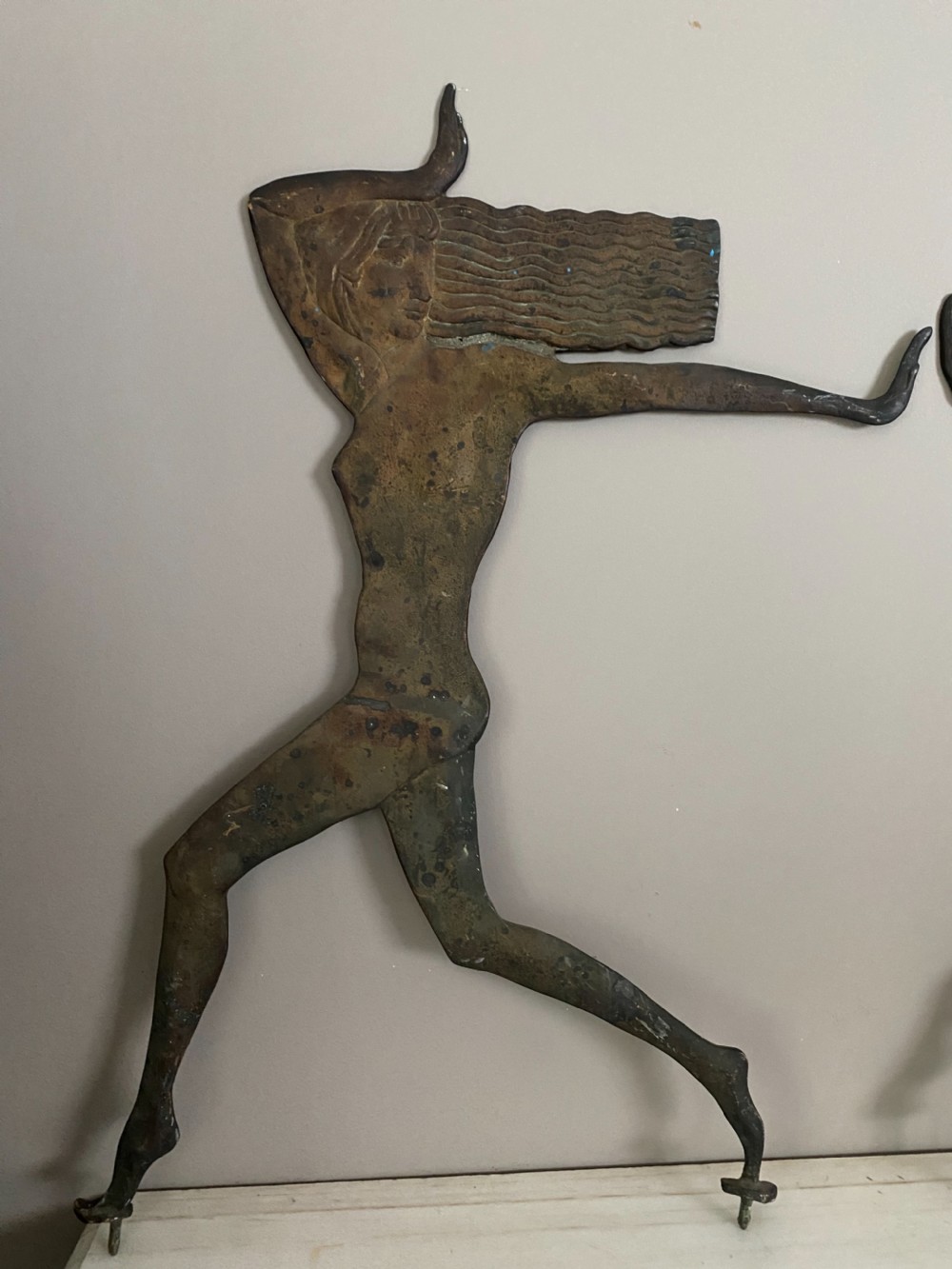LARGE Rare Bronze Art Deco Pierre Le Faguays Nude & Satyr View III
