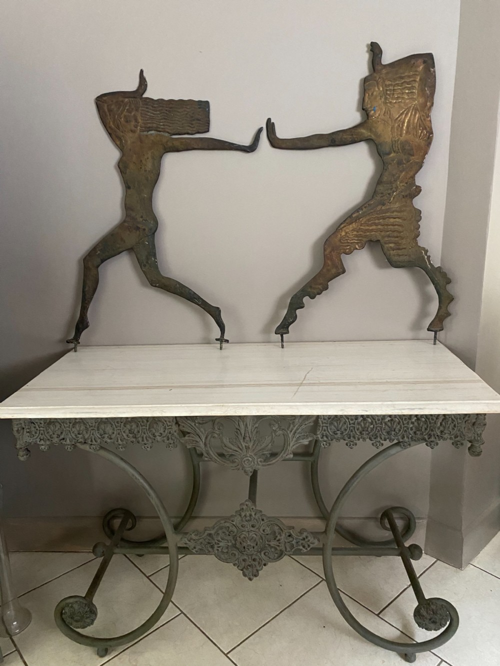 LARGE Rare Bronze Art Deco Pierre Le Faguays Nude & Satyr View V