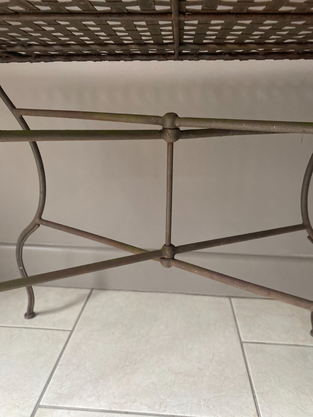 Vintage French Metal Strapwork Table View II