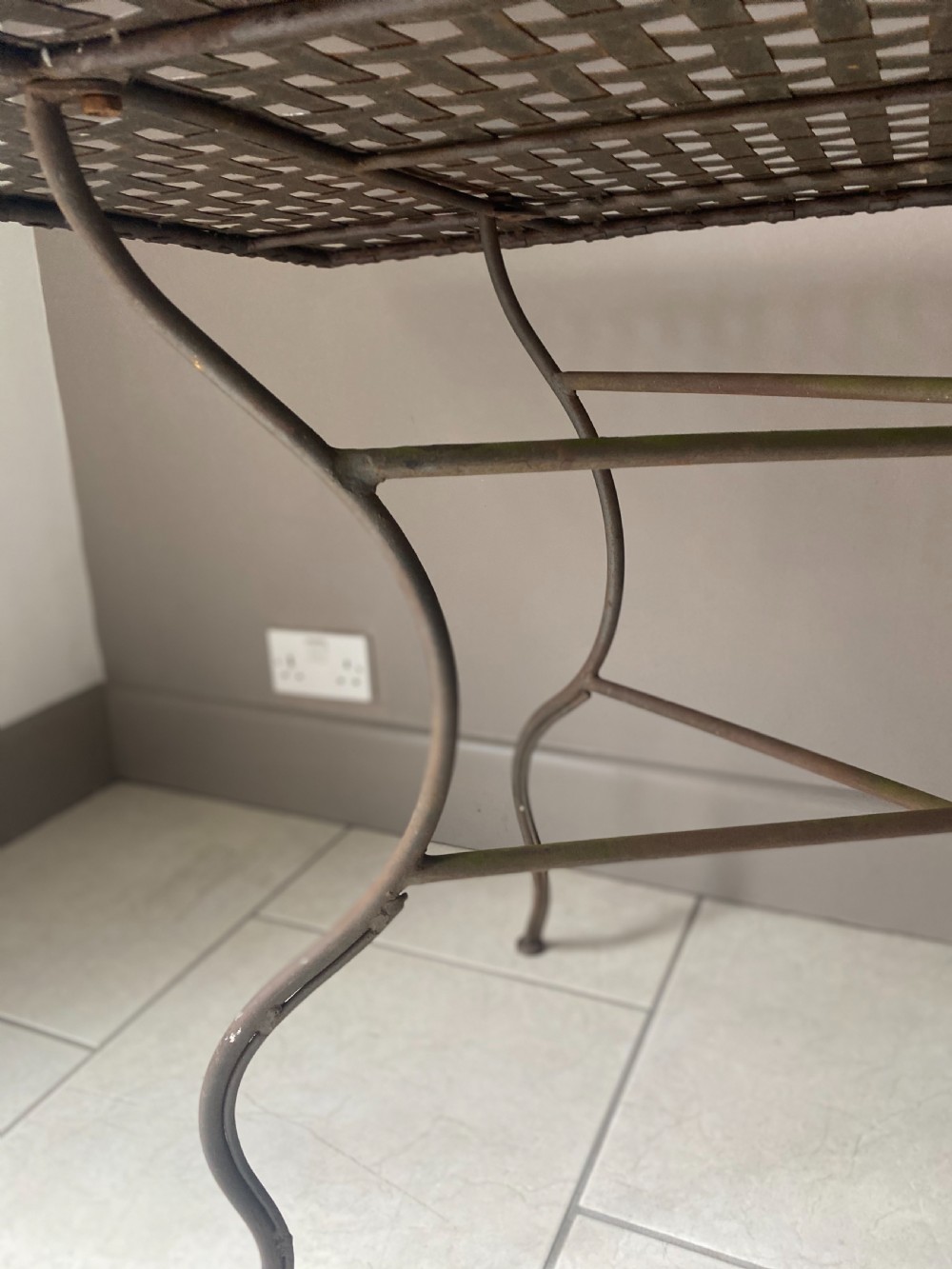 Vintage French Metal Strapwork Table View III