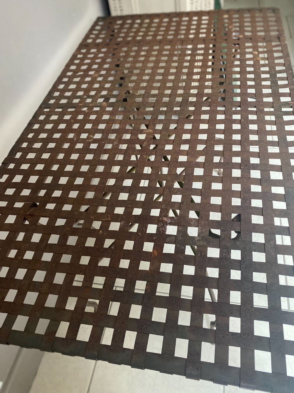 Vintage French Metal Strapwork Table View V