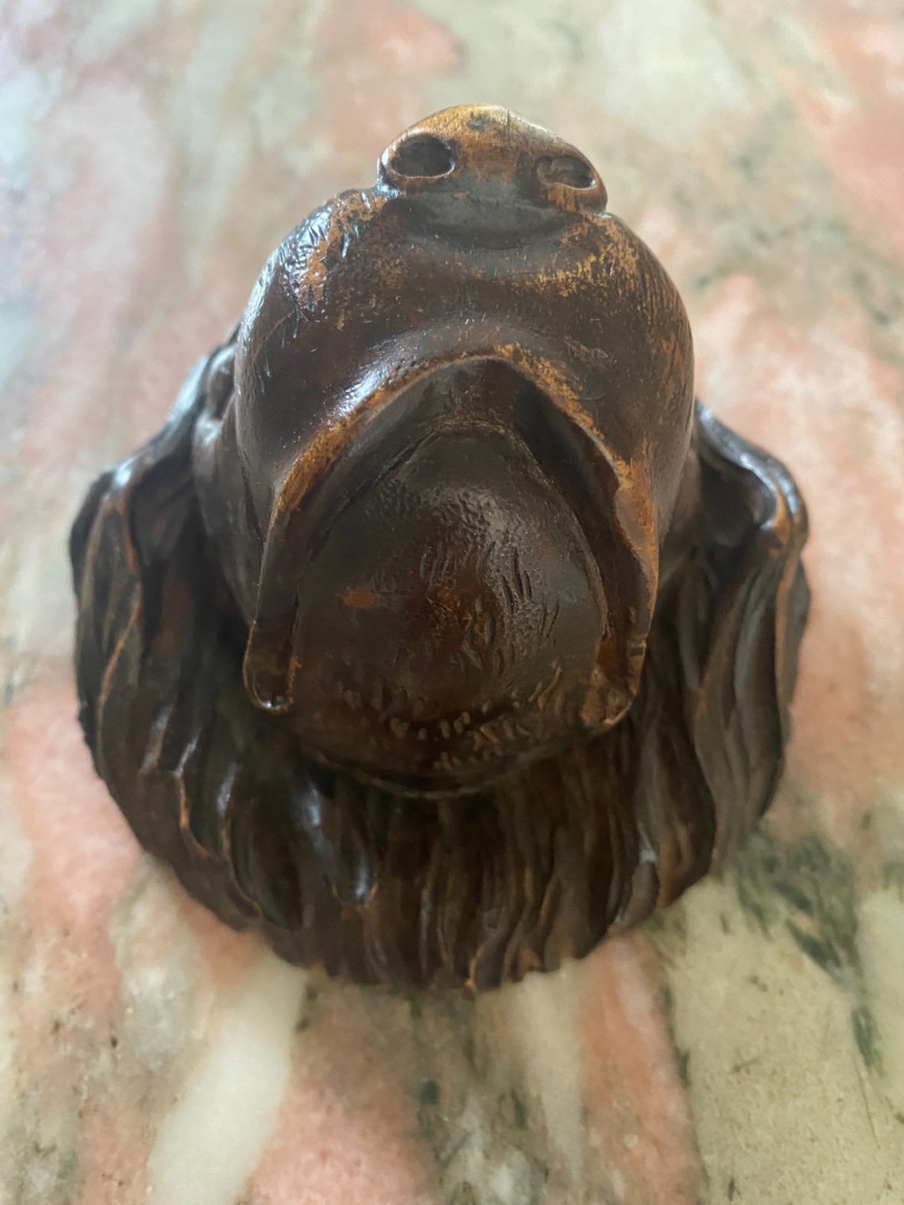 19th Century Walnut Black Forest Hunting Dog Head  View VIII