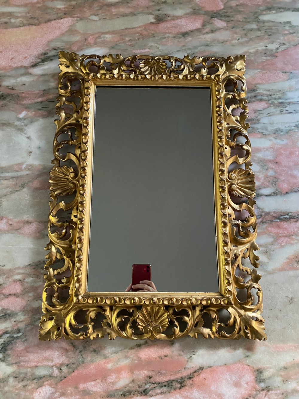19th Century Carved Gilt Florentine Mirror
