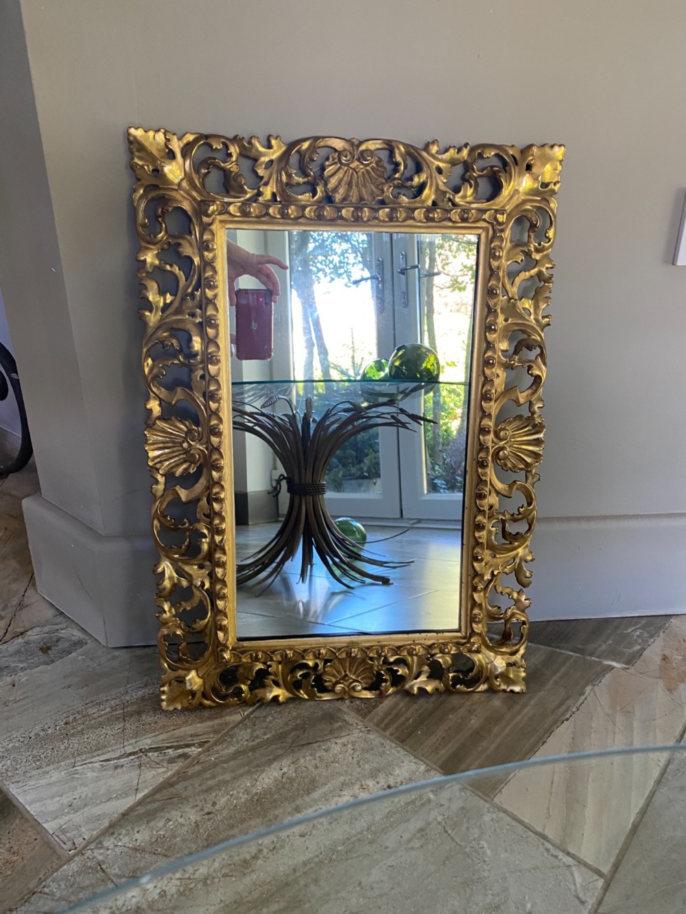 19th Century Carved Gilt Florentine Mirror View IV