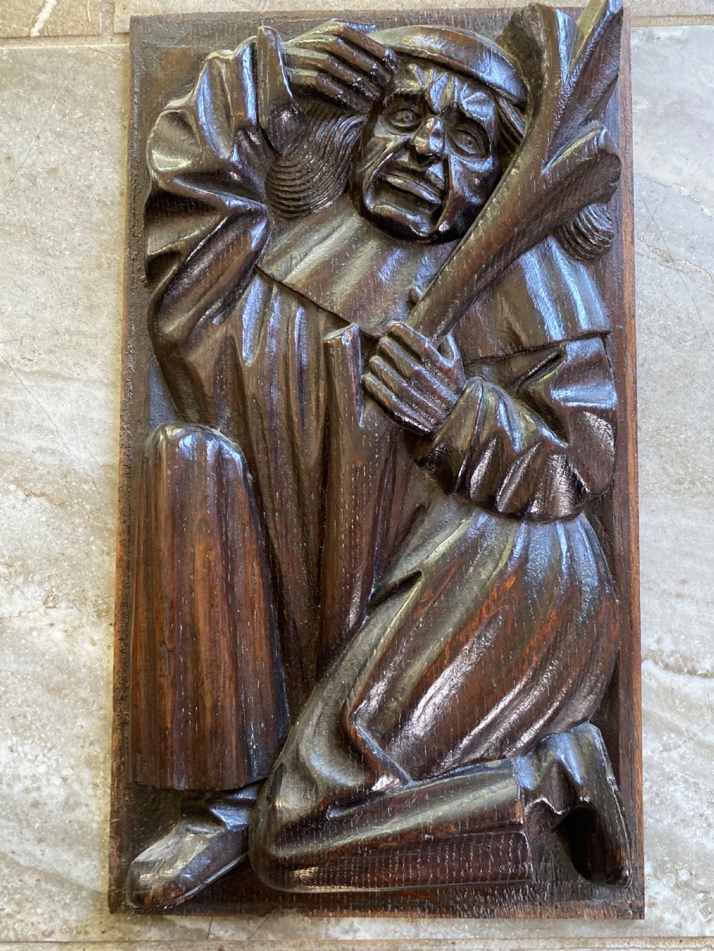 RARE 16th Century Carved Oak Tree of Jesse
