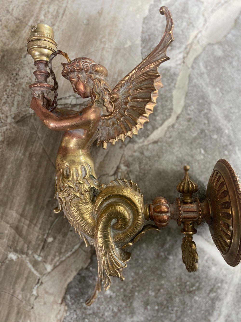 19th Century Richard Evered Winged Angel Wall Lights View III
